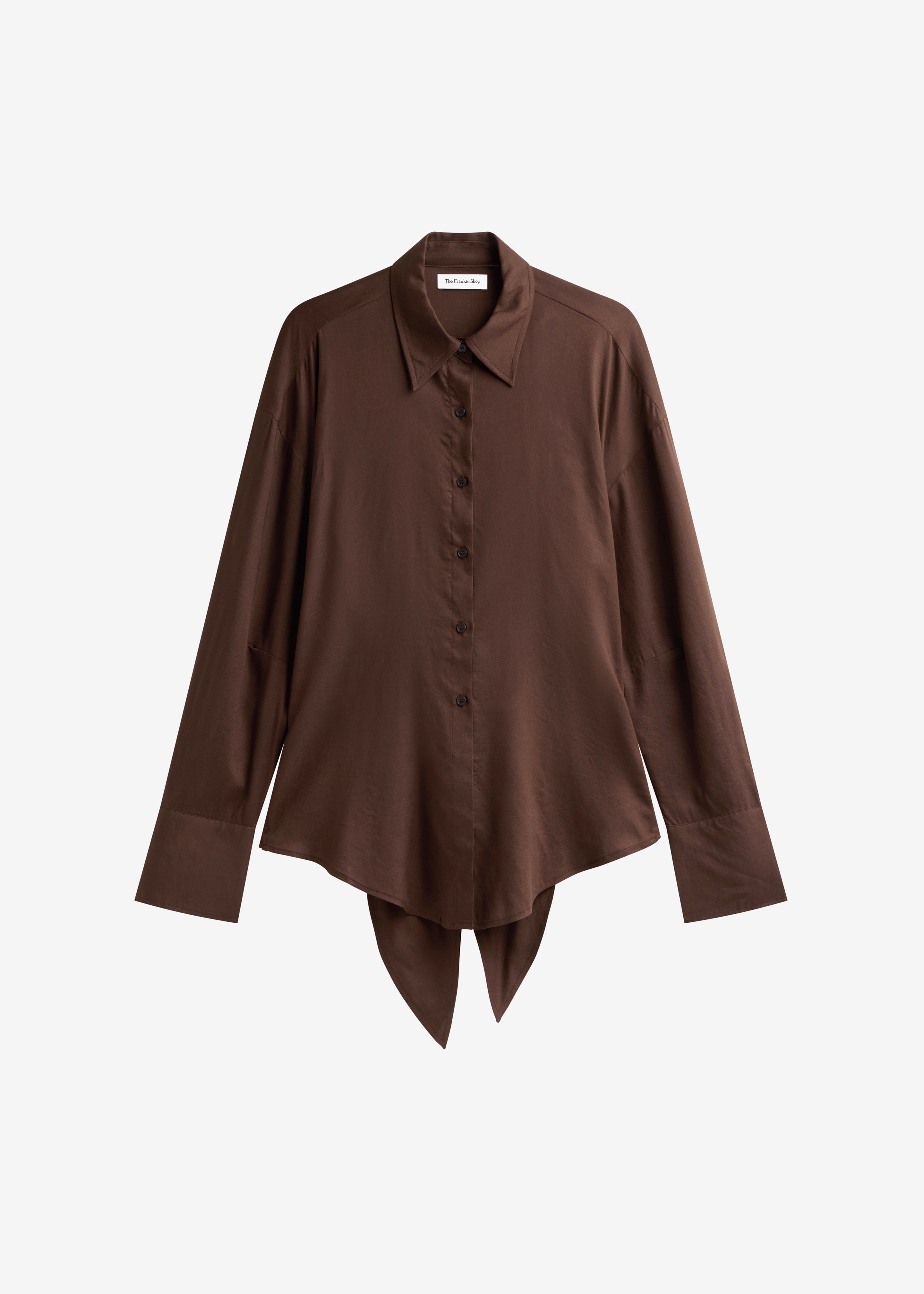 Velia Cut-Out Back Shirt - Brown - 10