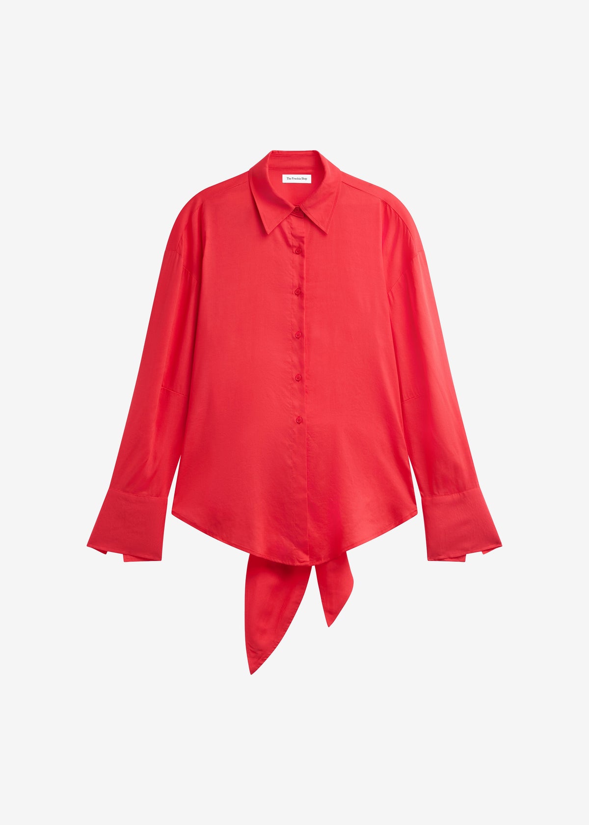 Velia Cut-Out Back Shirt - Red - 10