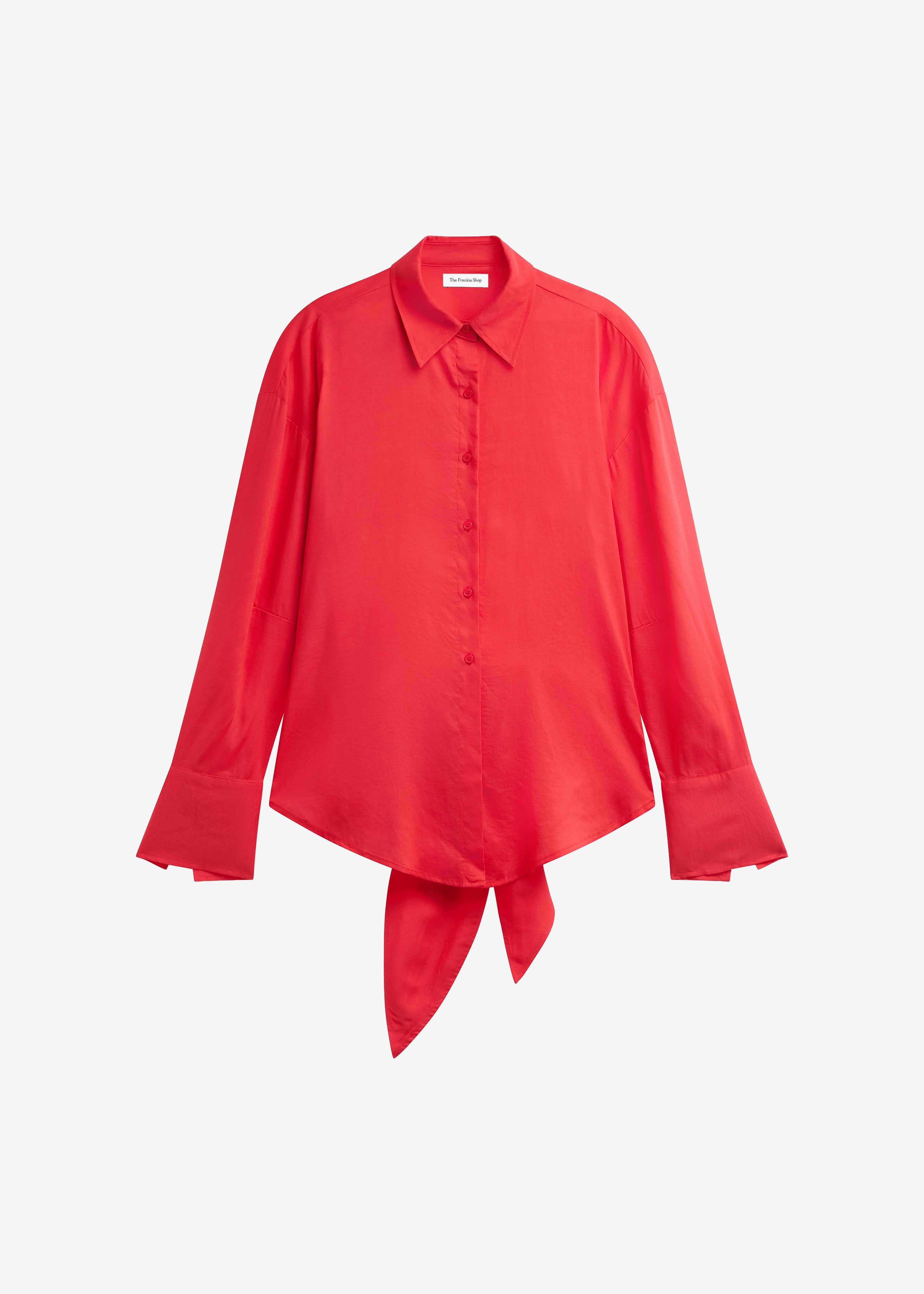 Velia Cut-Out Back Shirt - Red - 10