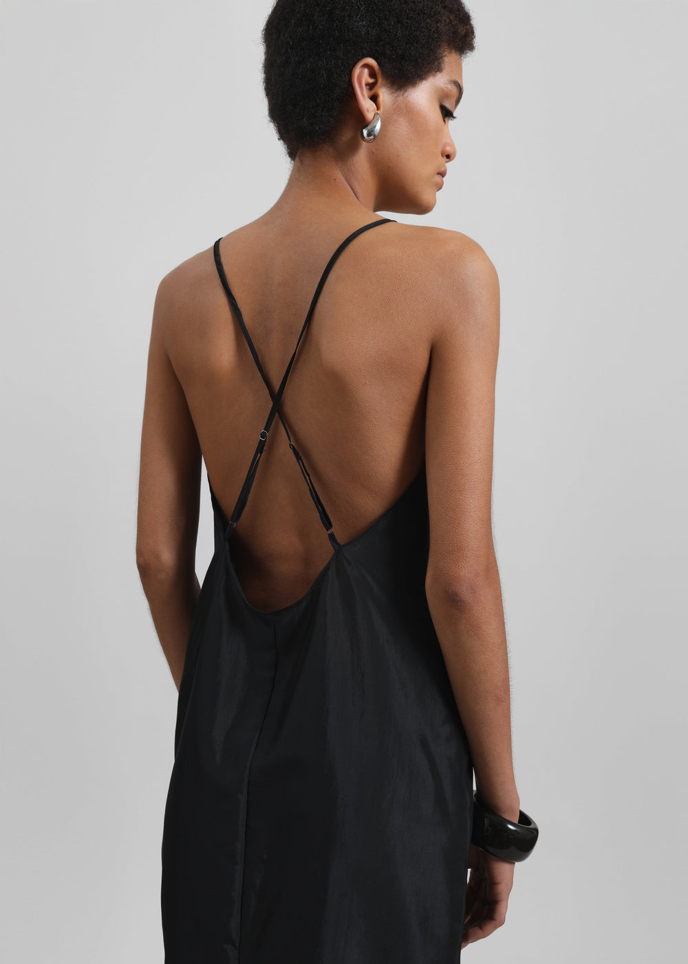 Vence Slip Dress - Black - 1