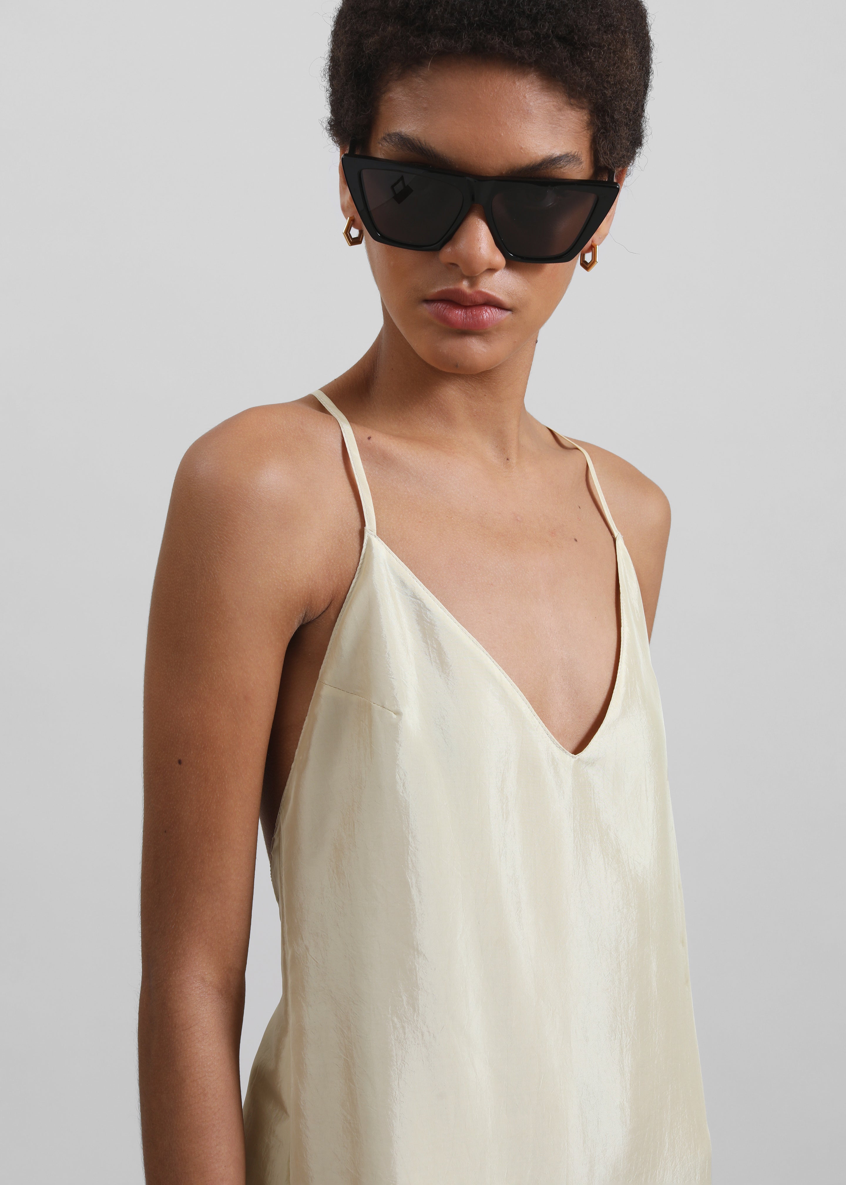 Vence Slip Dress - Pale Yellow - 3