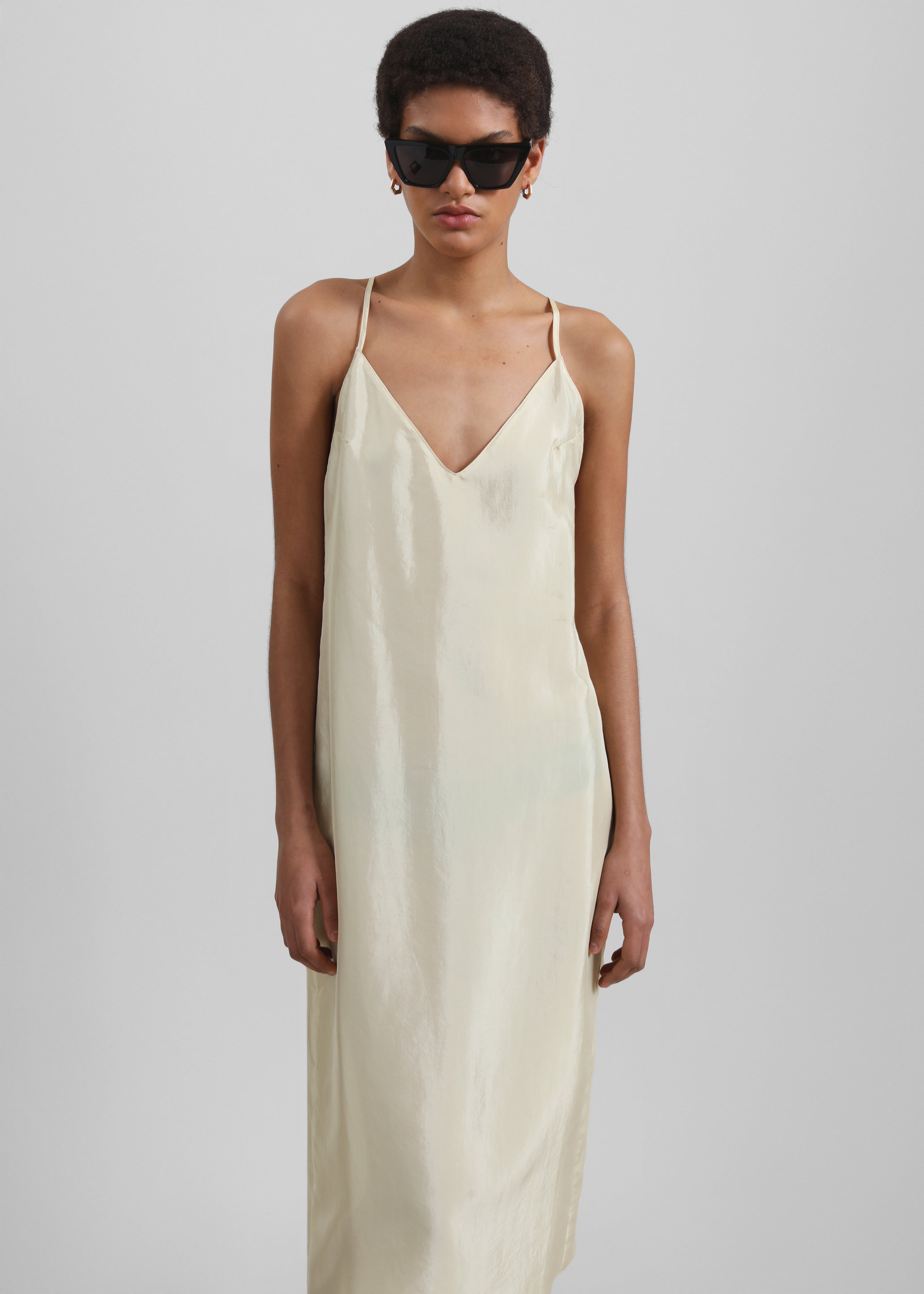Vence Slip Dress - Pale Yellow - 4