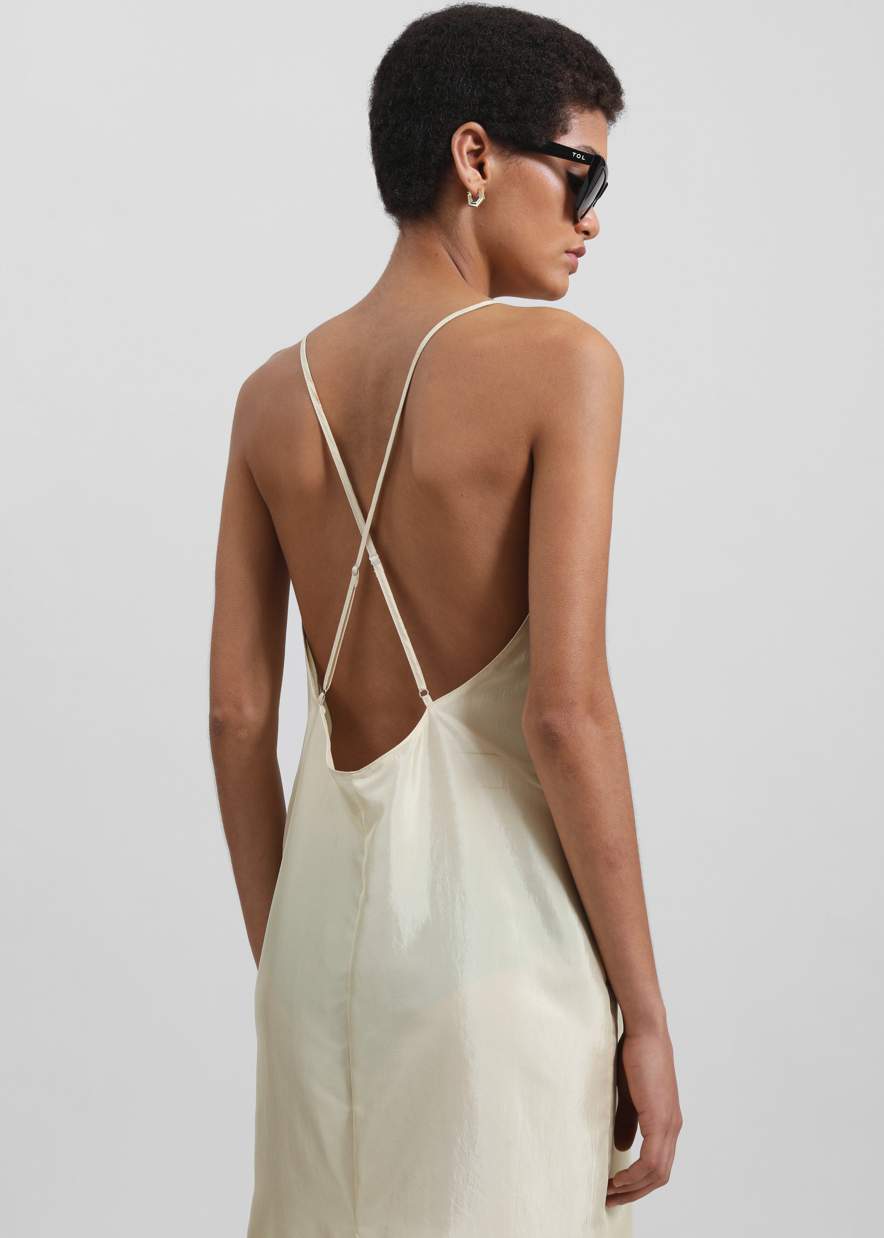 Vence Slip Dress - Pale Yellow - 2