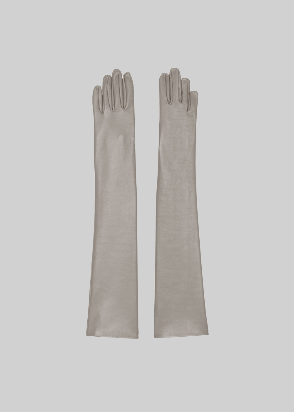 Veneto Long Leather Gloves - Taupe - 1