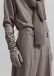 Veneto Long Leather Gloves - Taupe