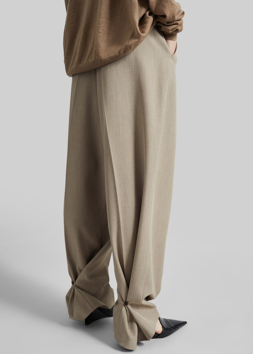 Venlo Pleated Trousers - Beige - 1