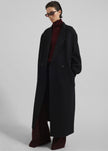 Veonce Oversized Wool Coat - Black