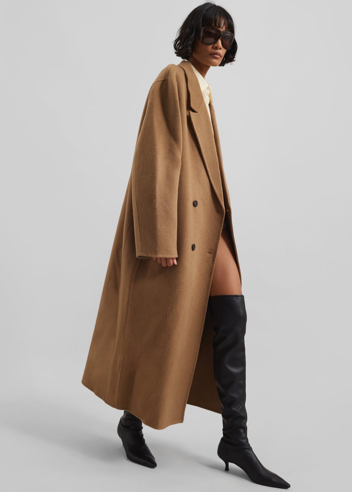 Veonce Oversized Wool Coat Camel – The Frankie Shop Europe