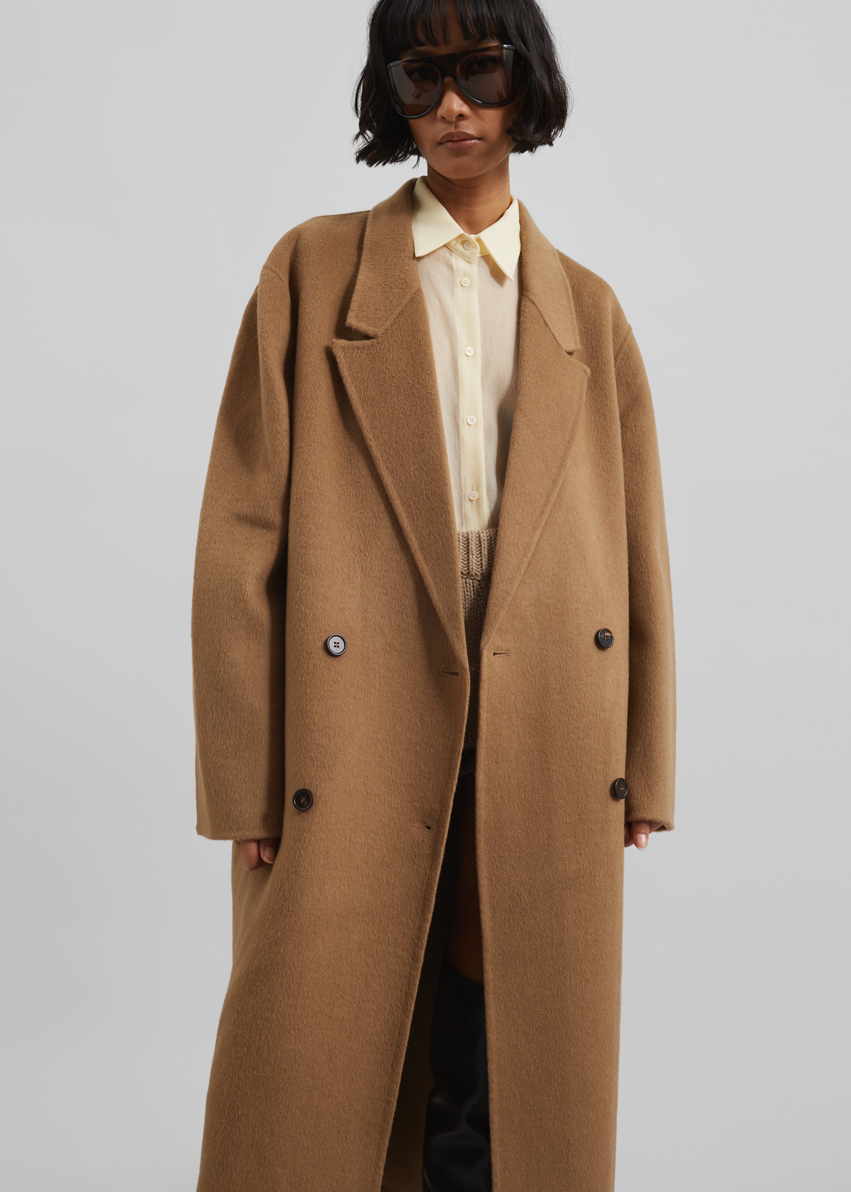 Veonce Oversized Wool Coat Camel Frankie Shop Europe