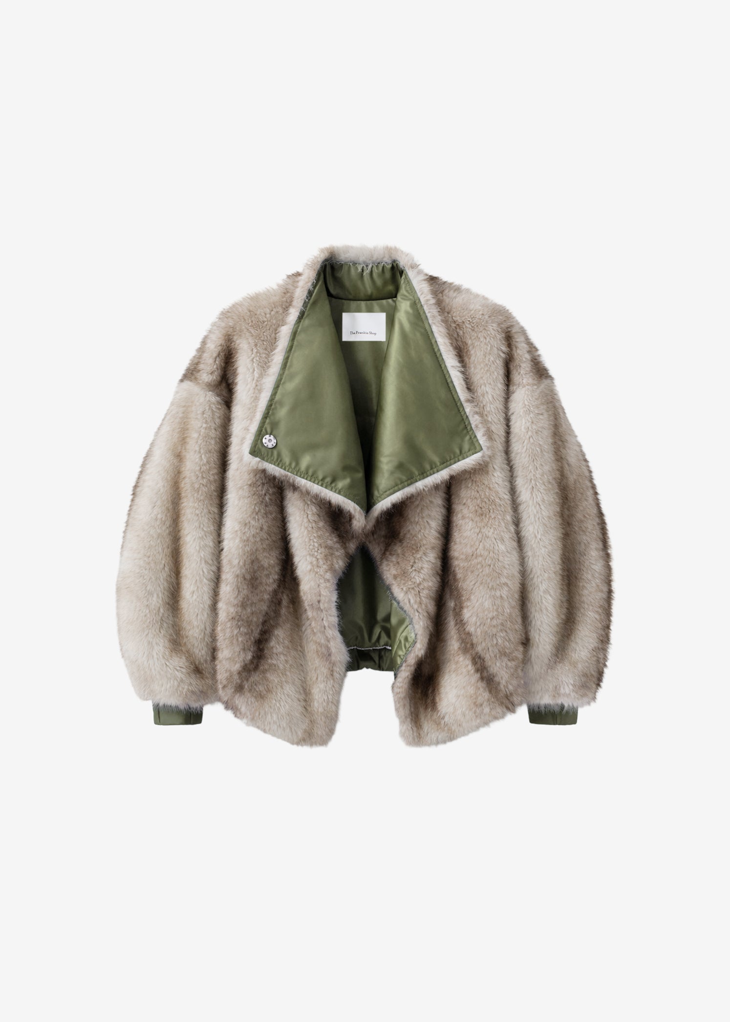 Vera Faux Fur Reversible Short Coat - Beige/Green – The Frankie