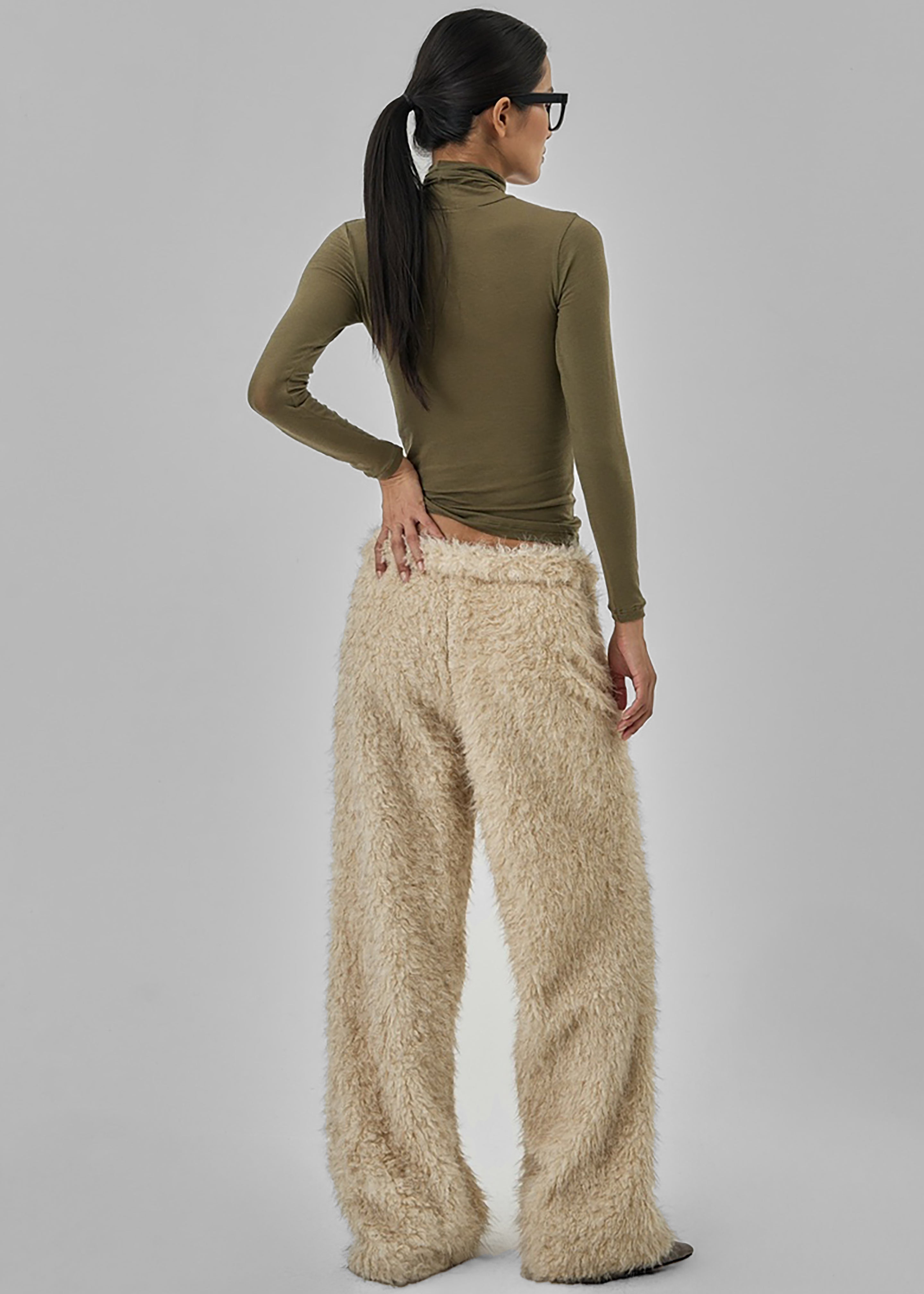 Verbie Furry Pants - Cream - 12