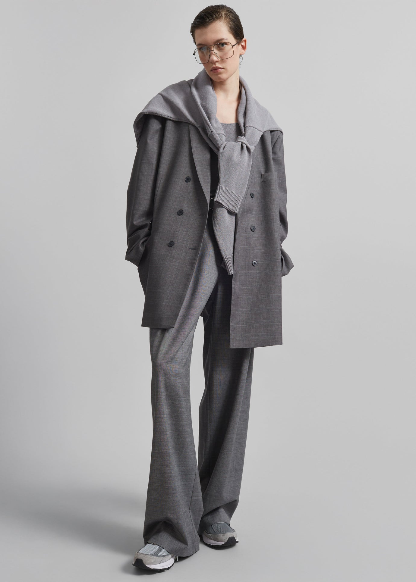 Verdat Oversized Blazer - Grey