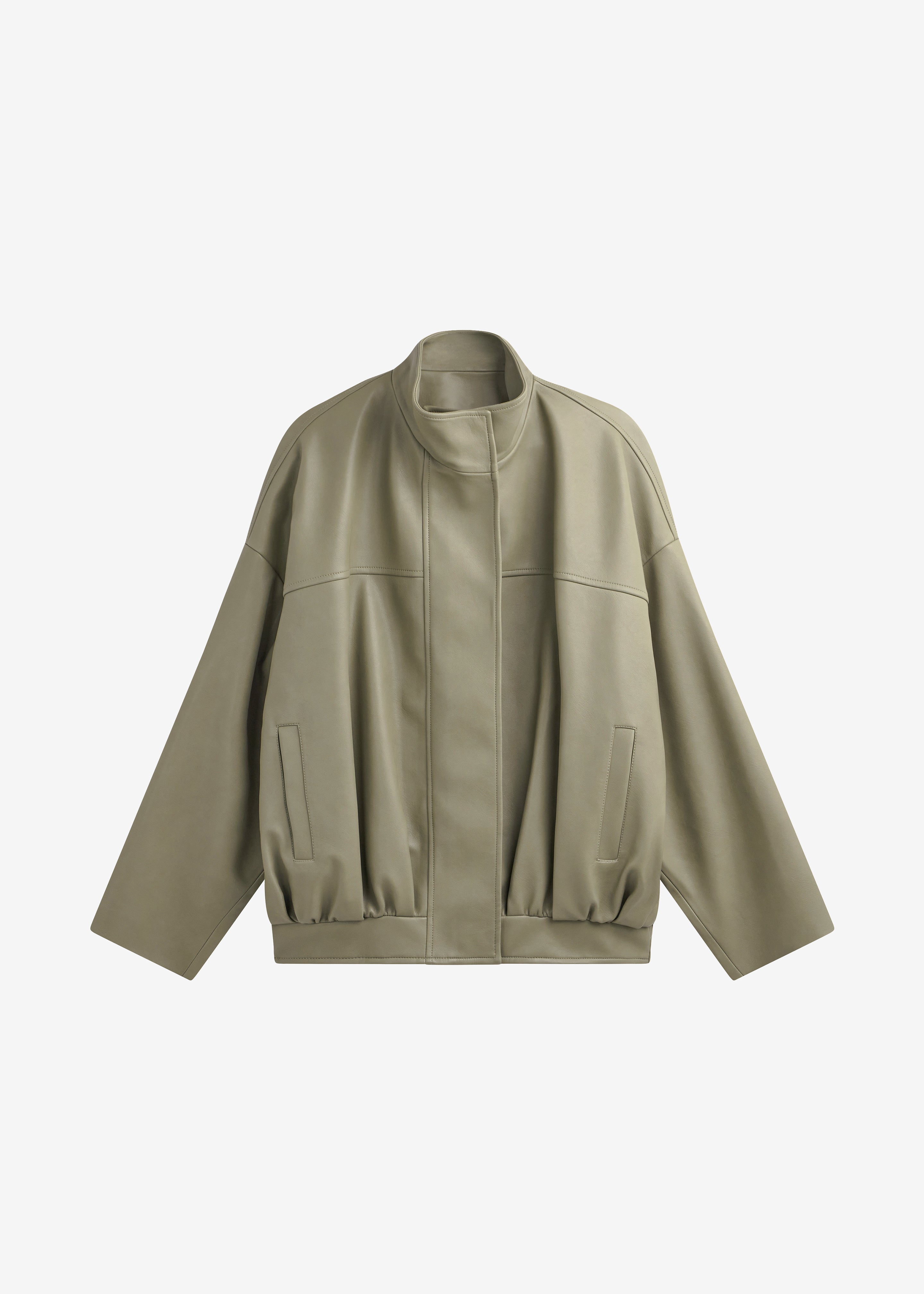 Veren Faux Leather Bomber Jacket - Sage – The Frankie Shop Europe