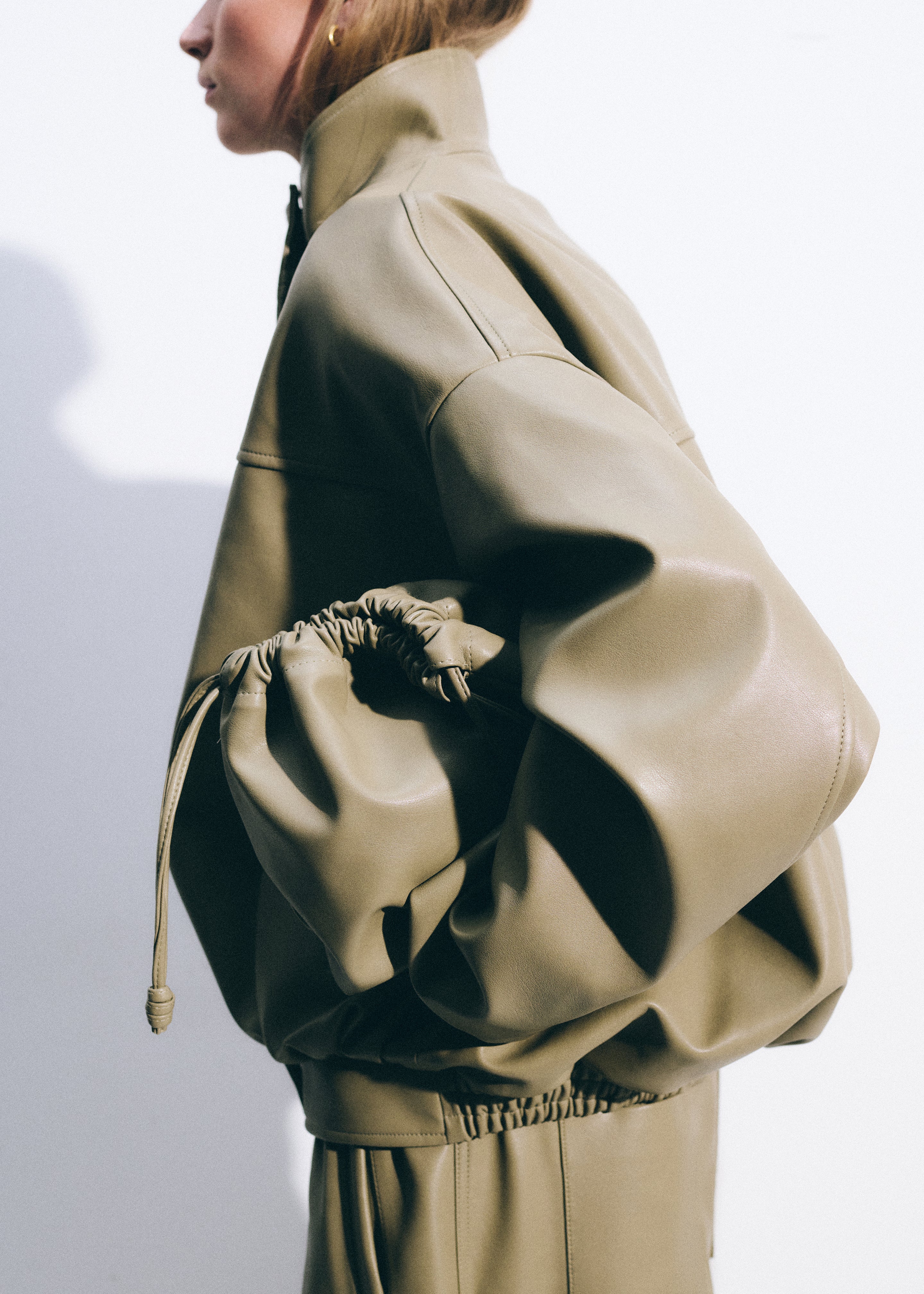 Veren Faux Leather Bomber Jacket - Sage – The Frankie Shop Europe