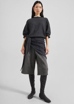 Vermont Scarf Sweater - Charcoal