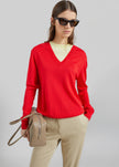 Vernon Layered Knit Pullover - Red