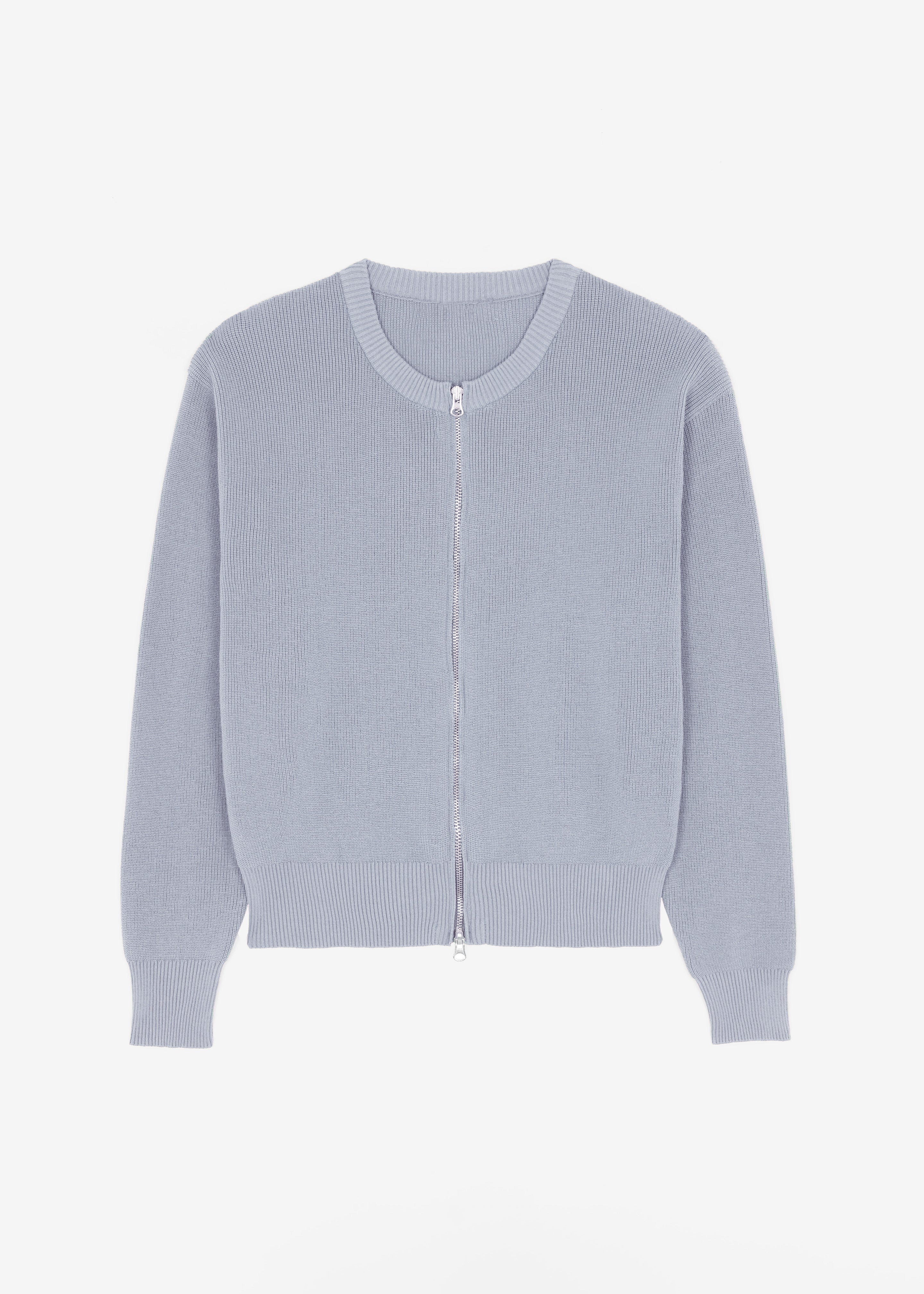 Veronica Zip-Up Cardigan - Grey - 14