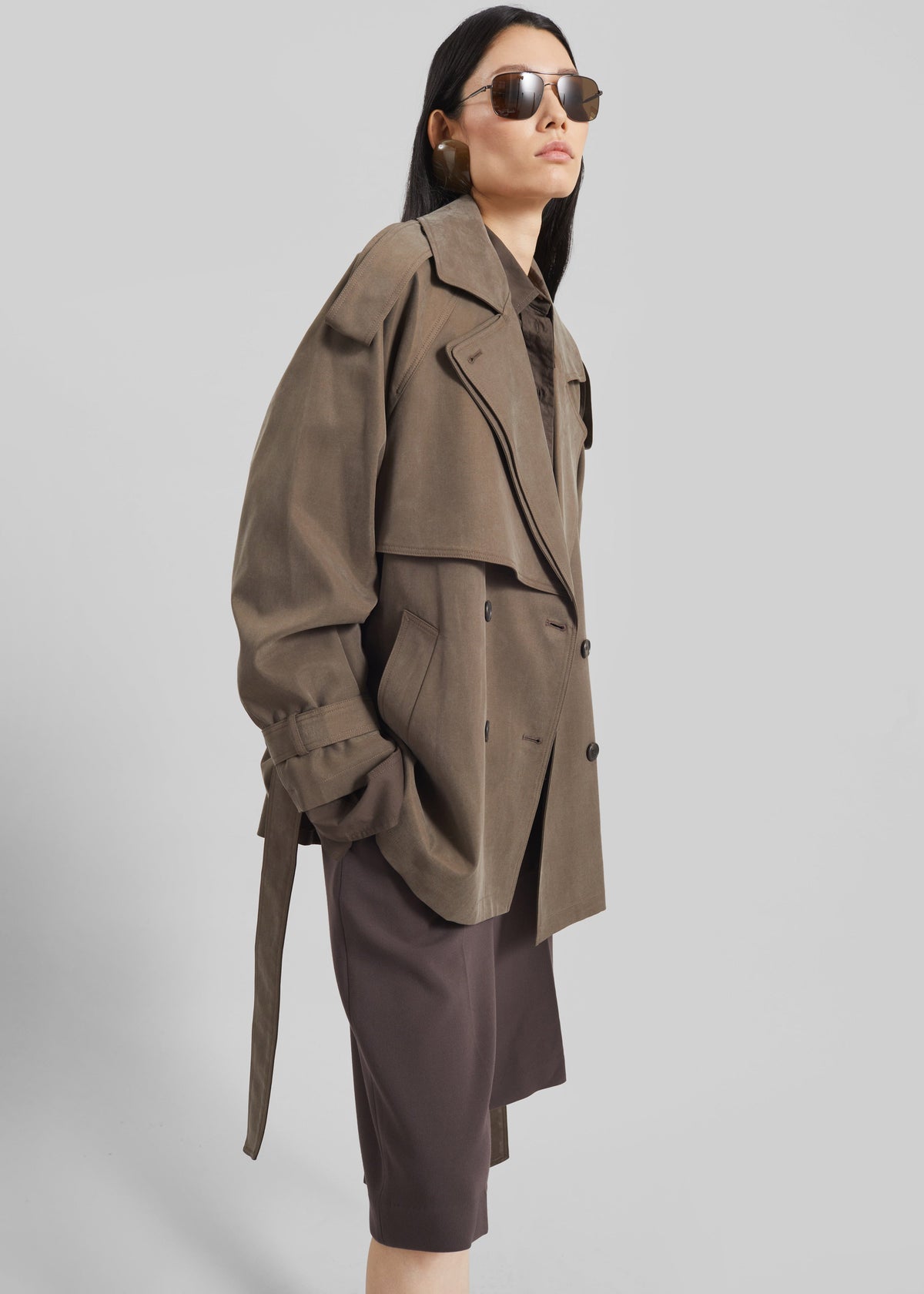 Vesoul Short Trench - Brown - 5