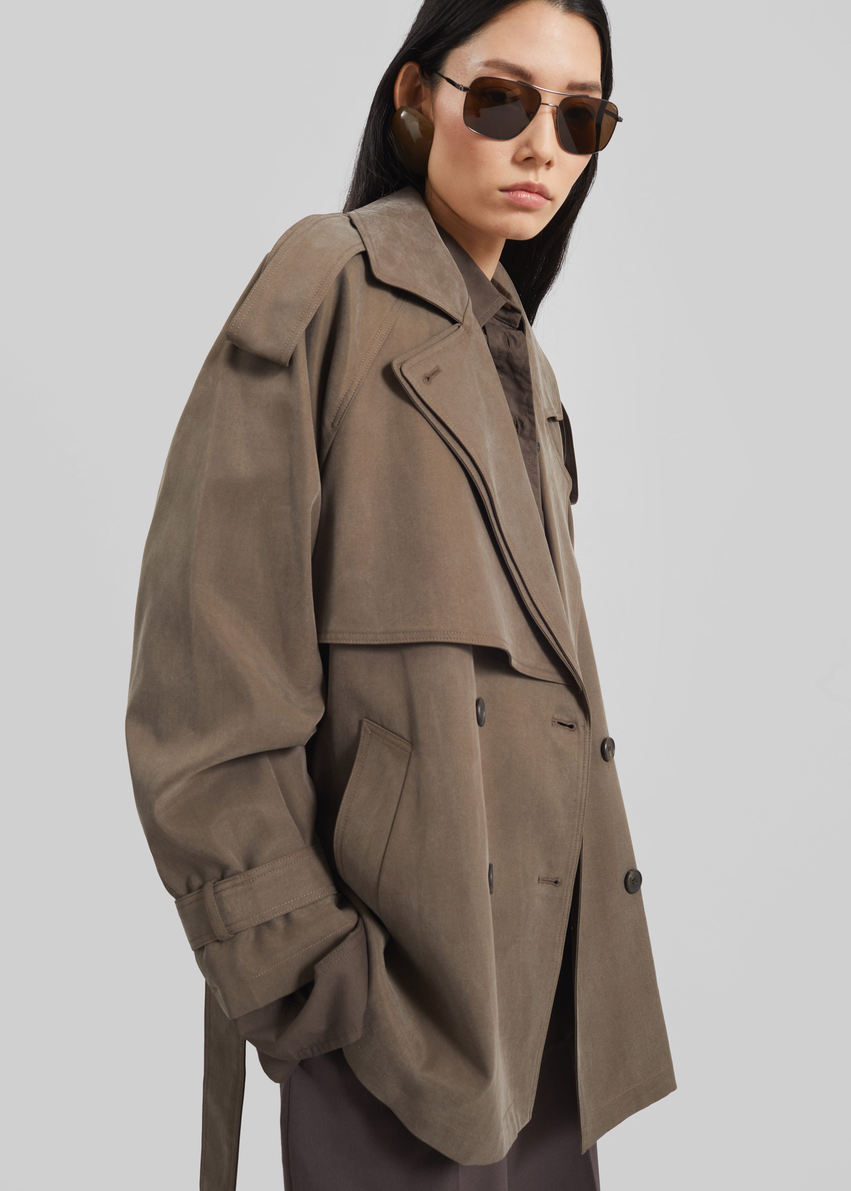 Vesoul Short Trench - Brown - 6