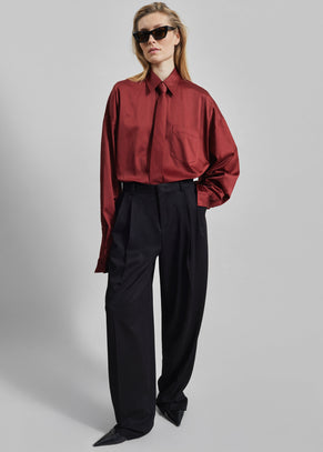 Vester Pleated Trousers - Black