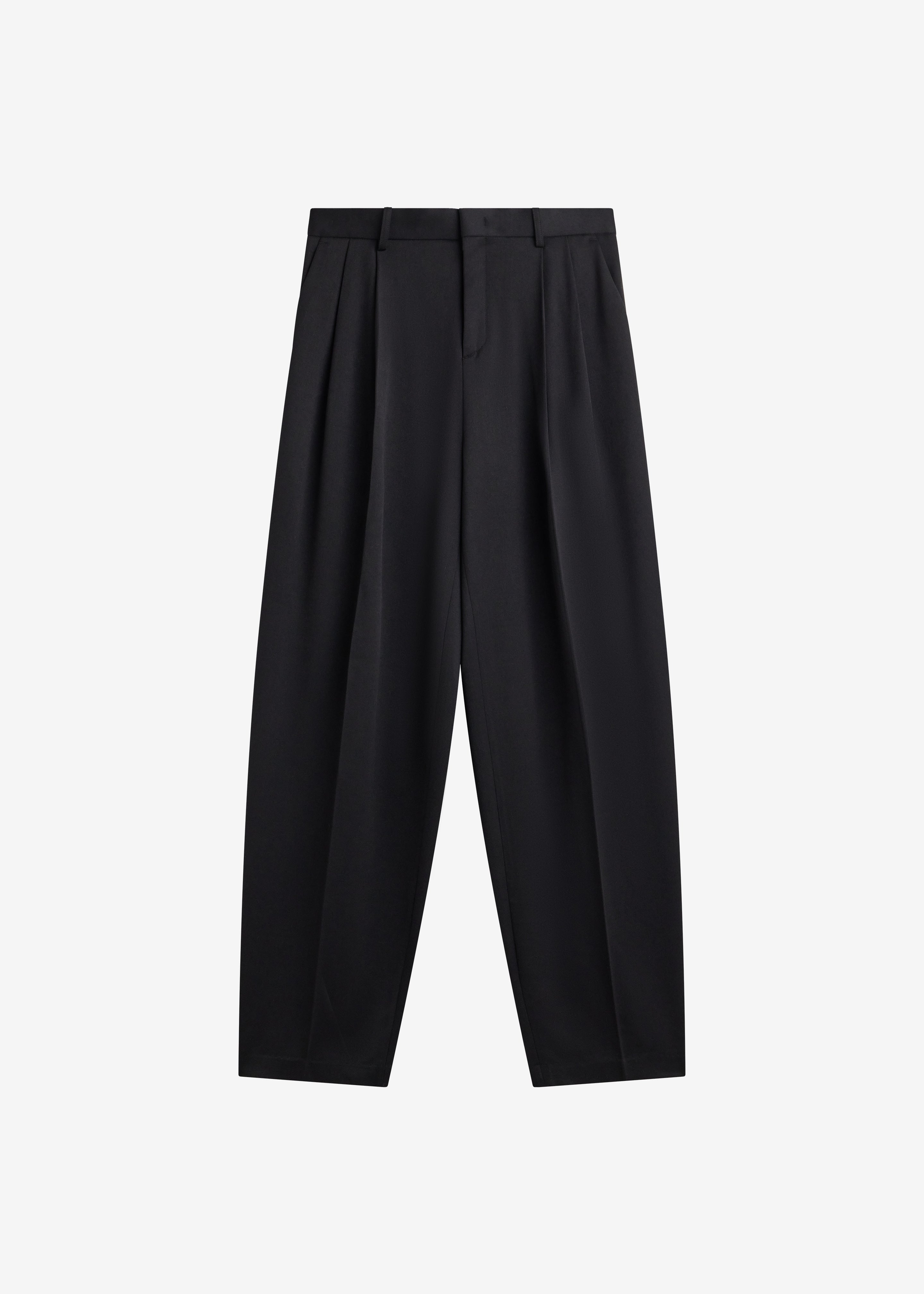 Vester Pleated Trousers - Black - 7