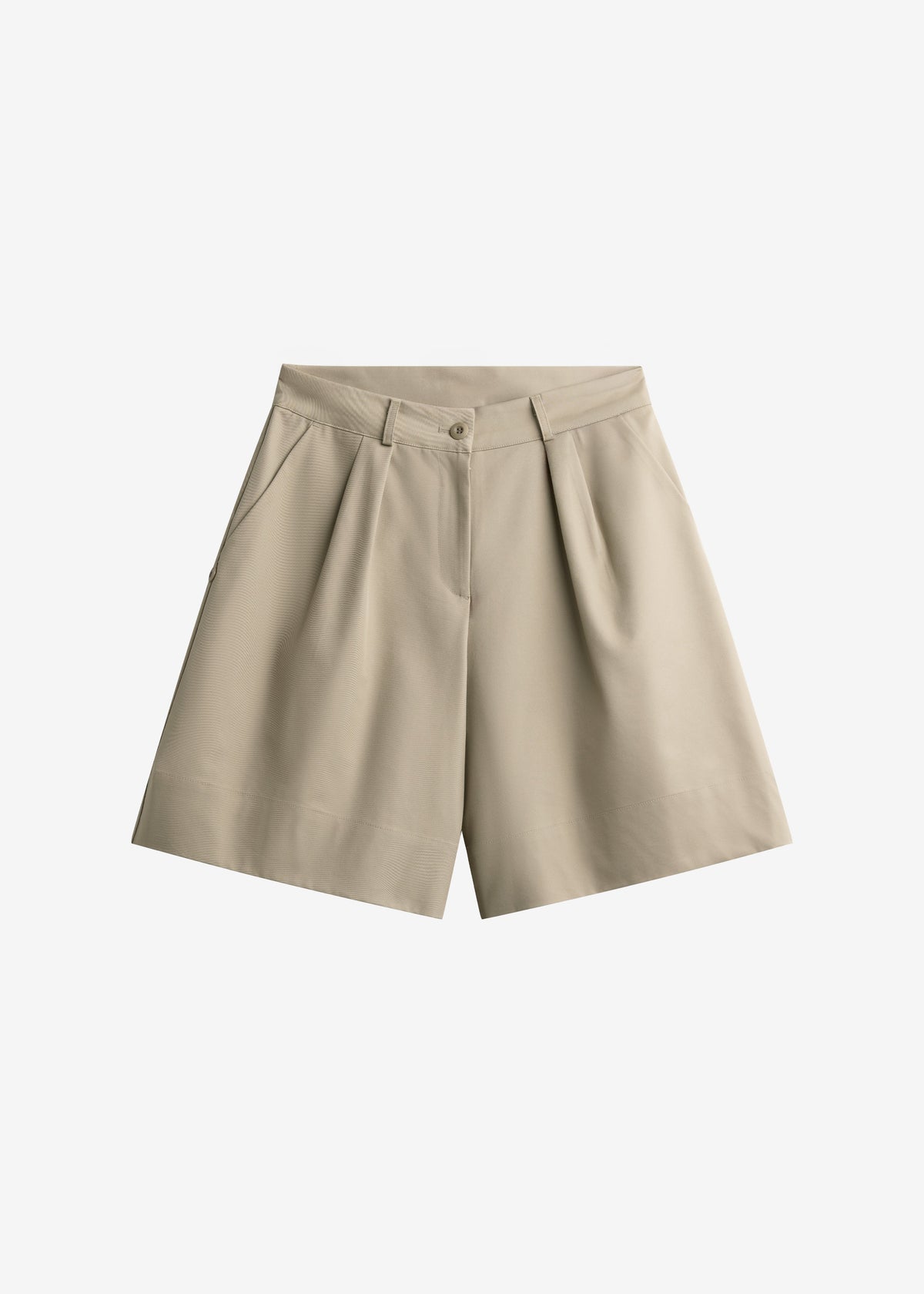 Veyra Adjustable Cuff Shorts - Beige - 11