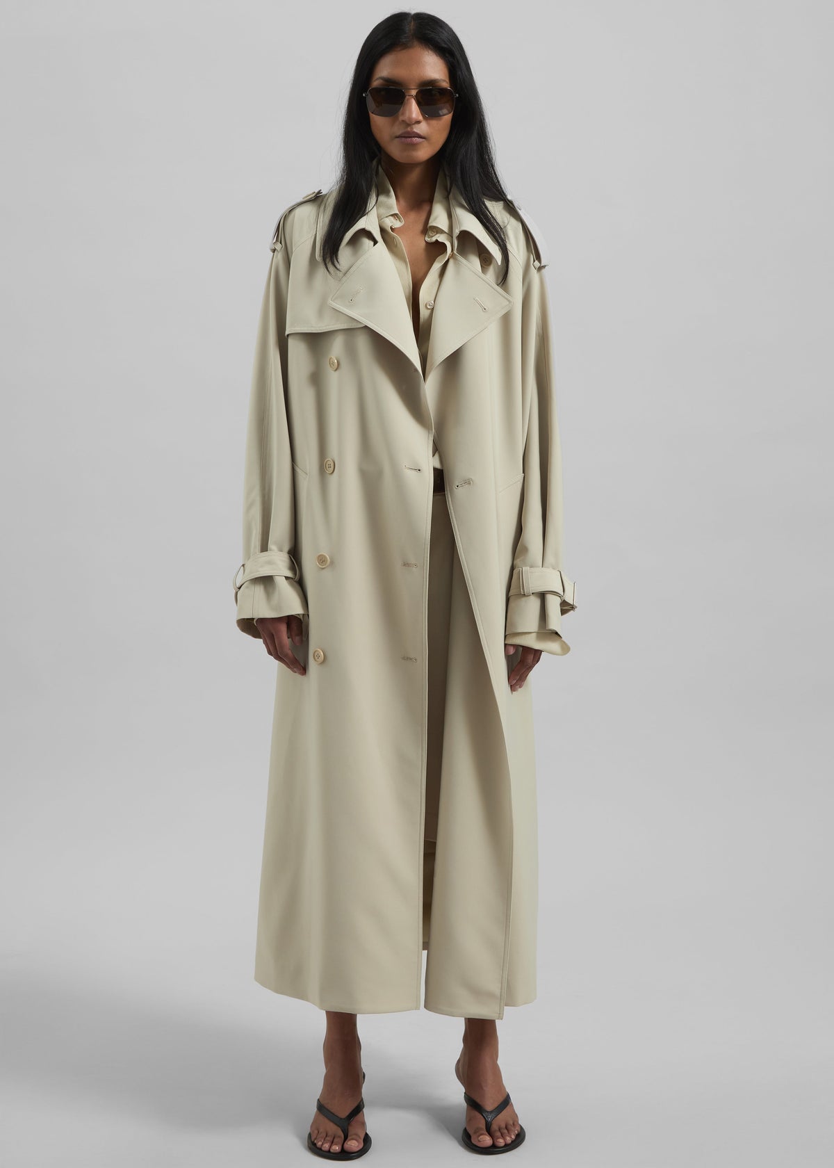 Veyron Trench Coat - Cement - 3