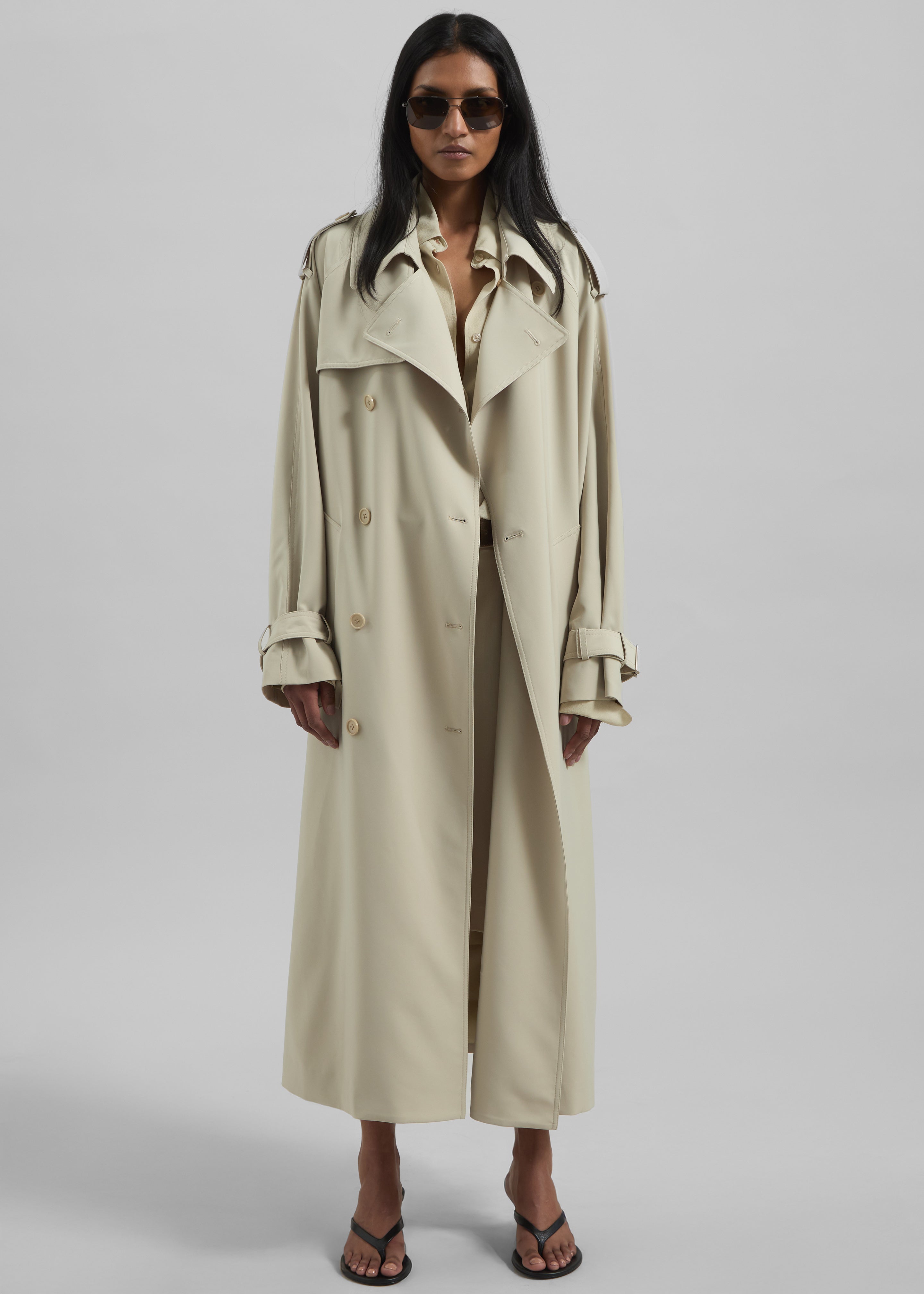 Veyron Trench Coat - Cement - 3