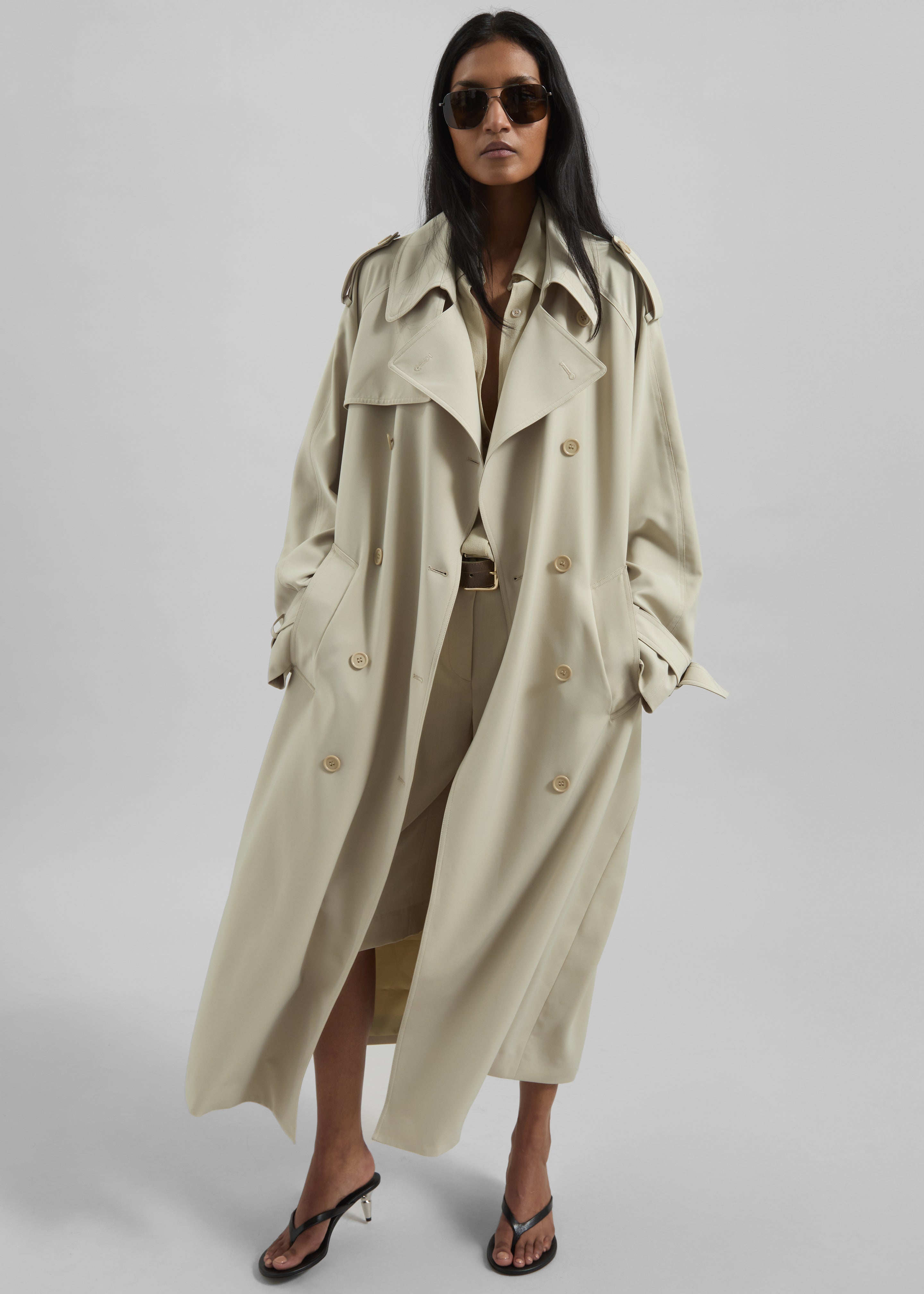 Veyron Trench Coat - Cement - 4