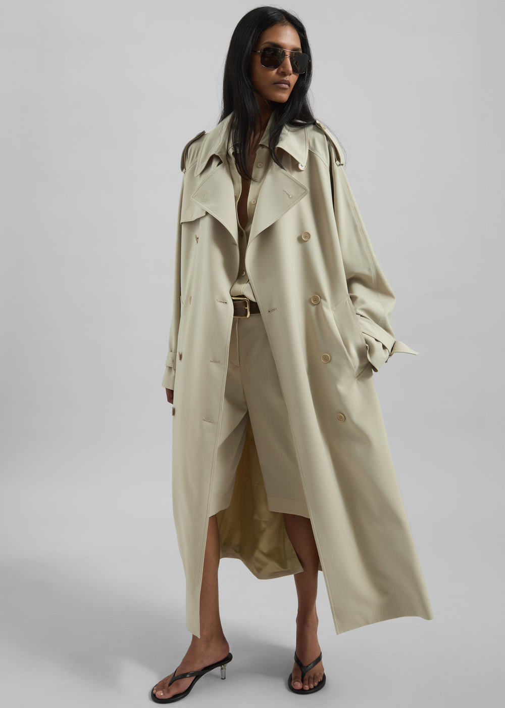 Veyron Trench Coat - Cement