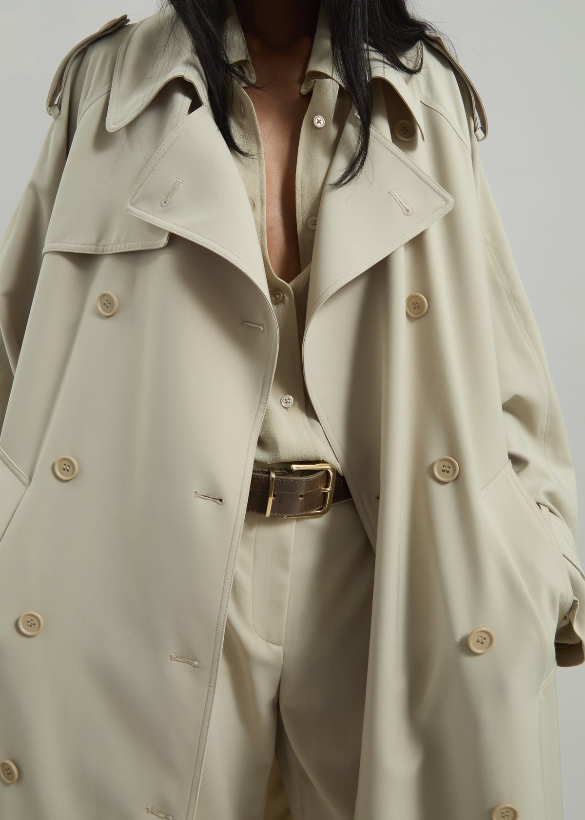 Veyron Trench Coat - Cement - 2