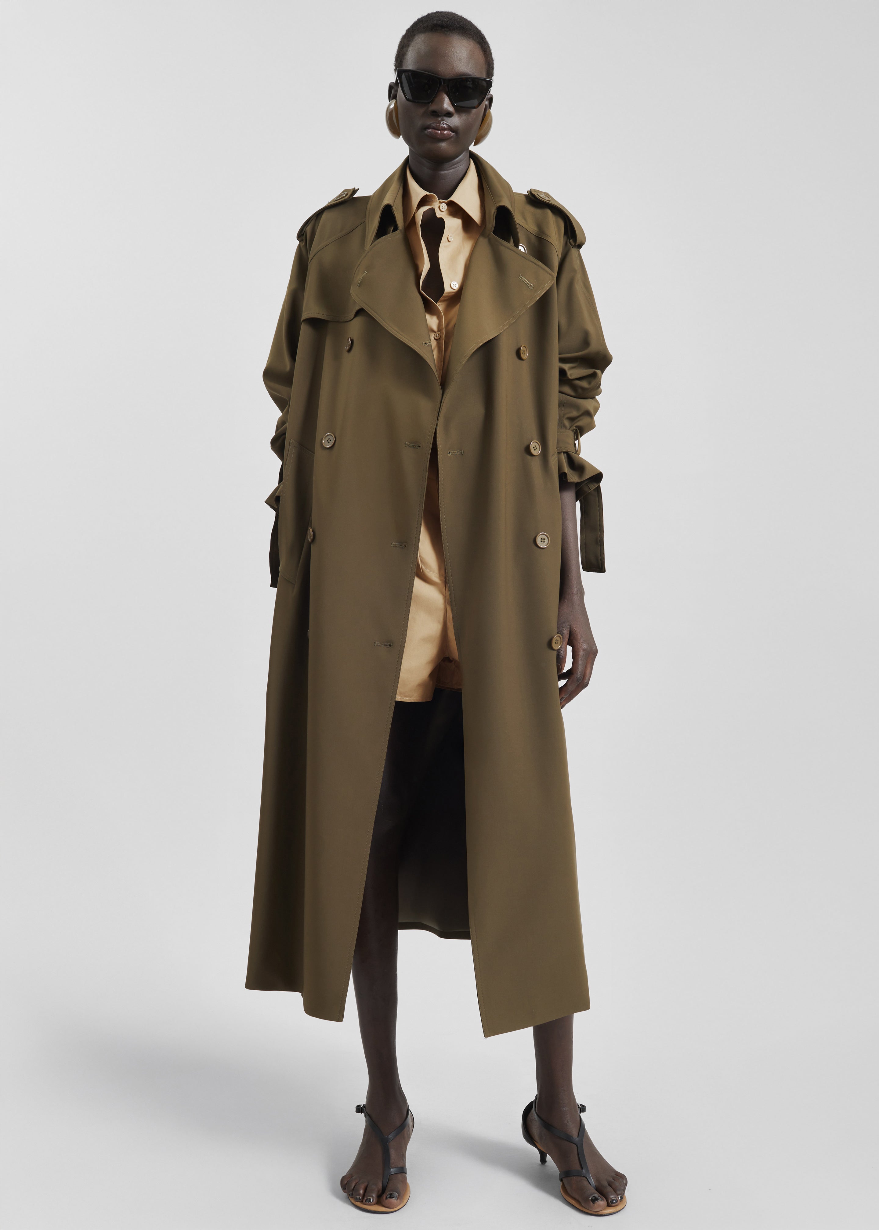 Veyron Trench Coat - Khaki - 1