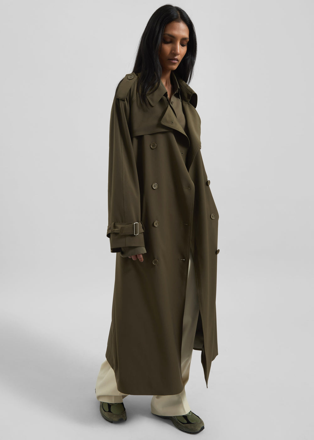 Veyron Trench Coat - Khaki - 1