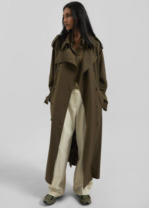 Veyron Trench Coat - Khaki