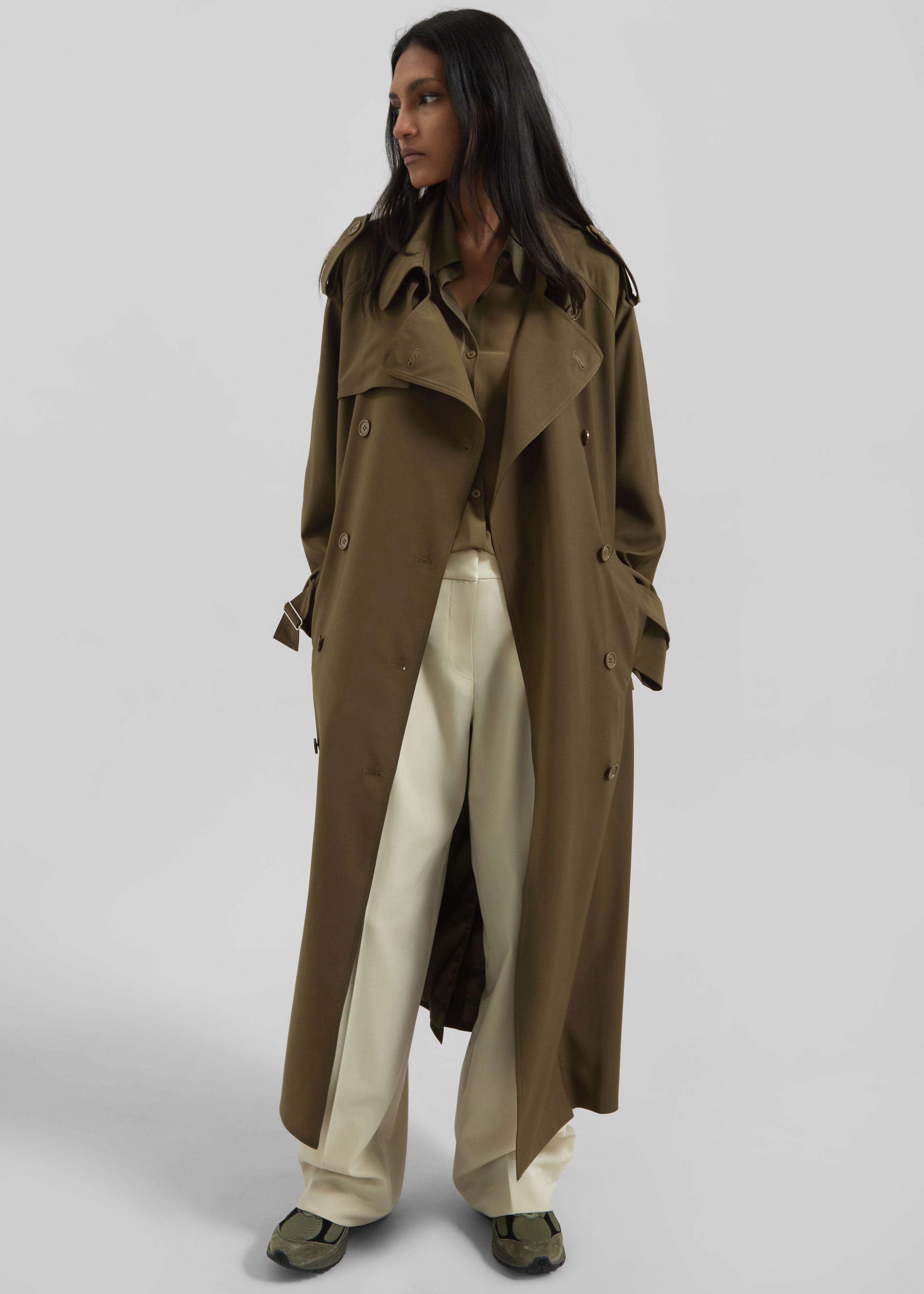 Veyron Trench Coat - Khaki - 10
