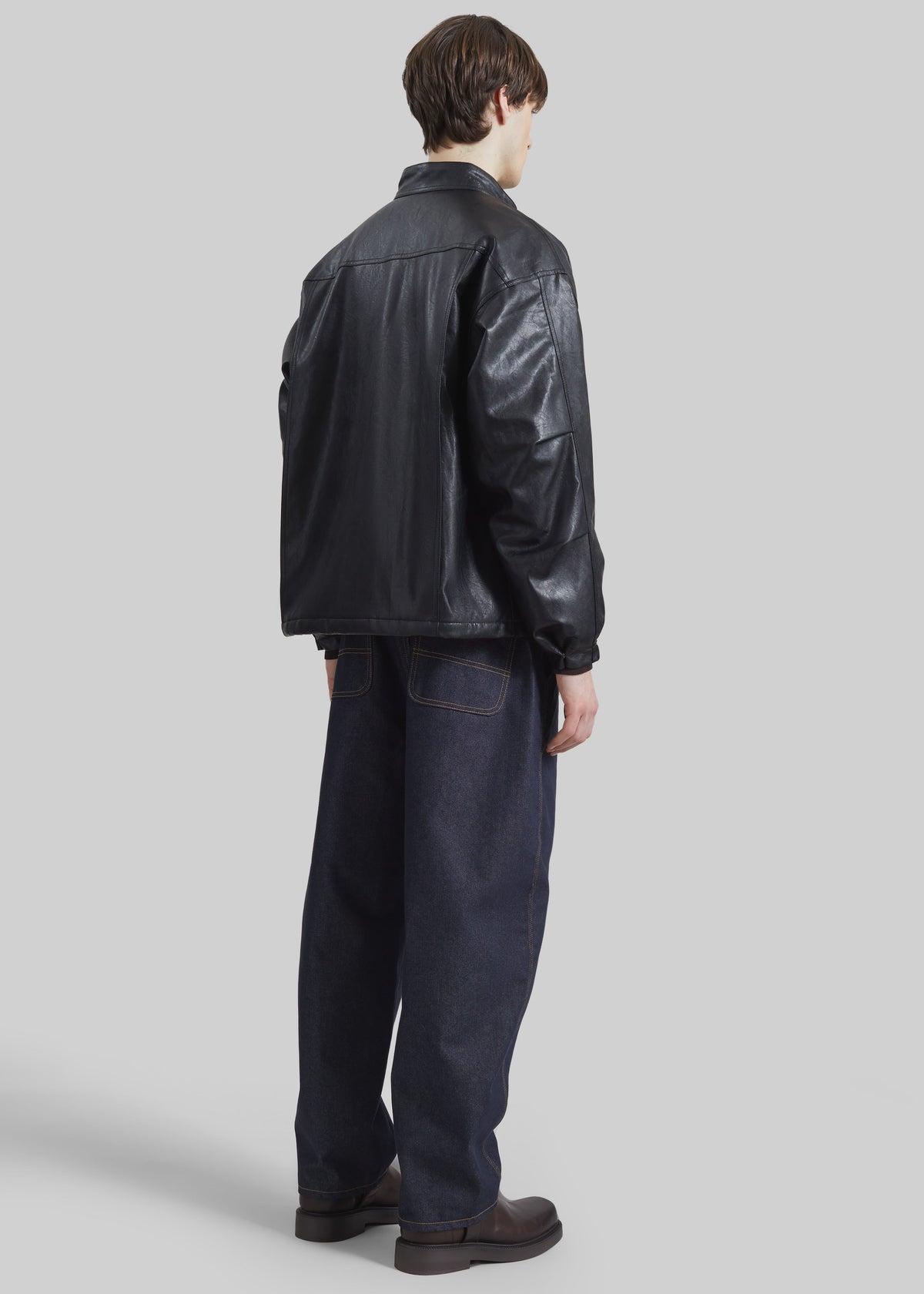 Viborg Faux Leather Jacket - Black - 7