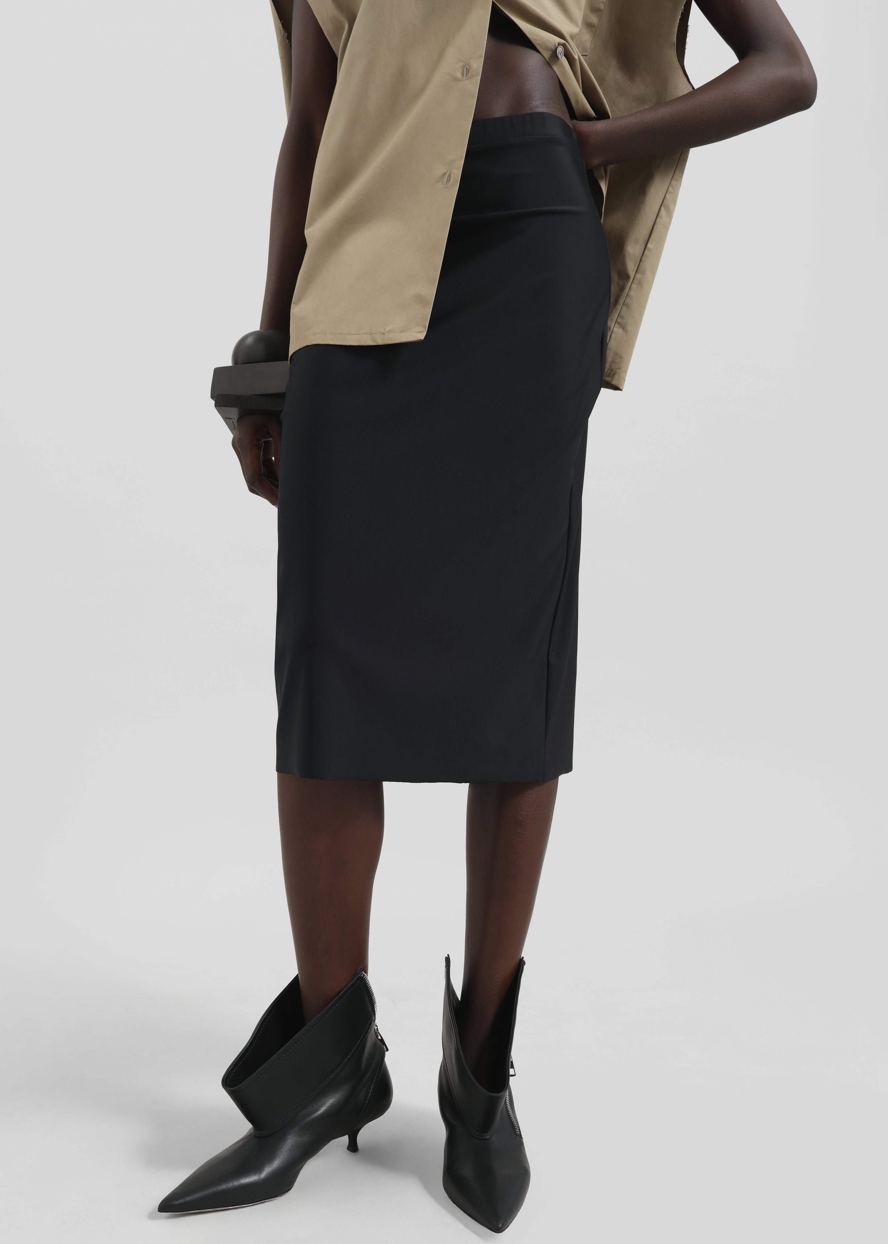 Viera Midi Skirt - Black - 2