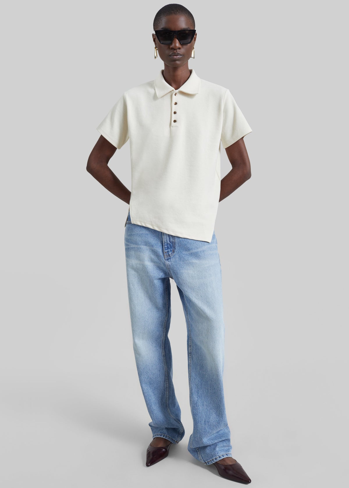 Polo Vila asymétrique - Crème