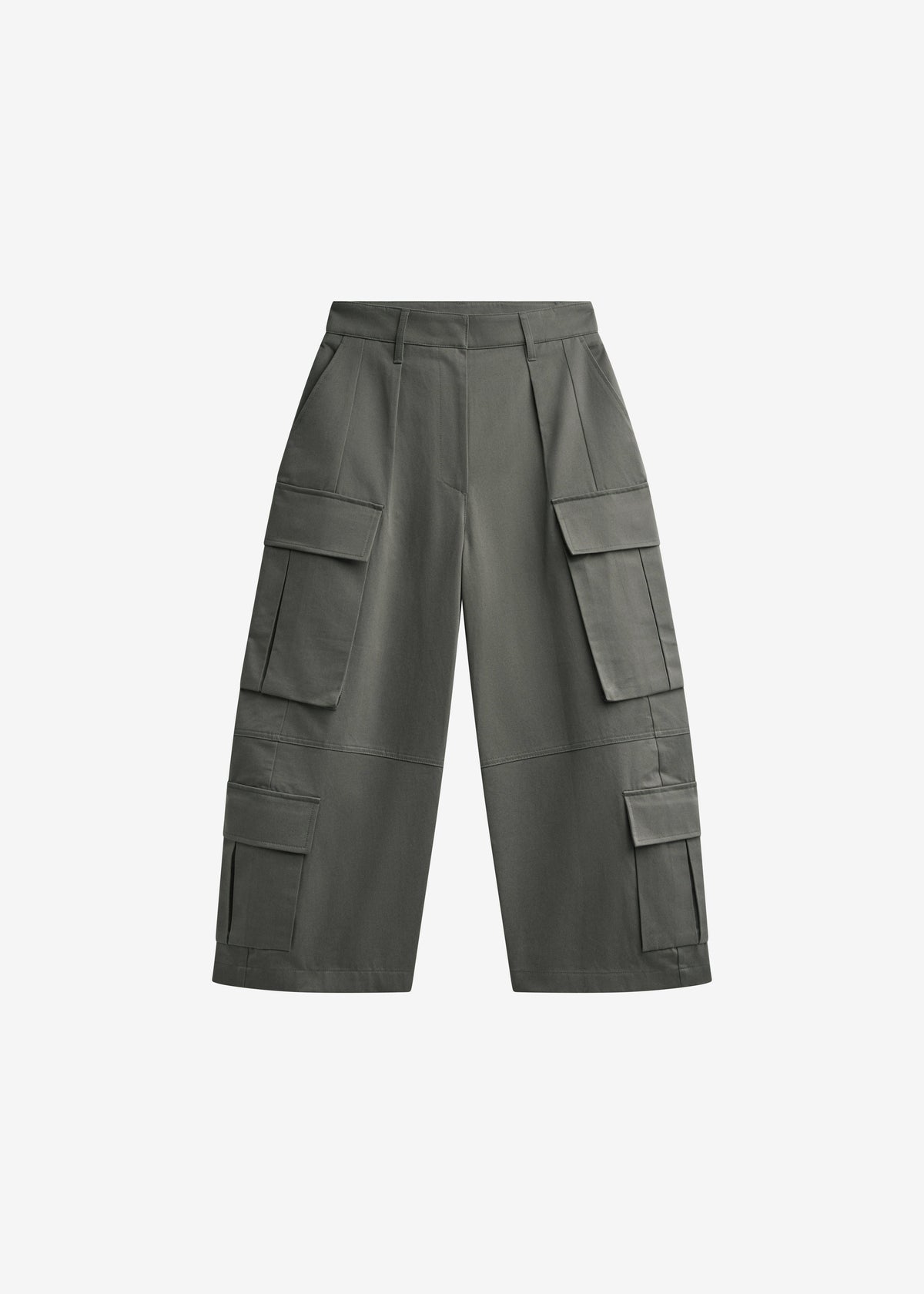 Villeron Cropped Cargo Pants - Dark Olive - 7