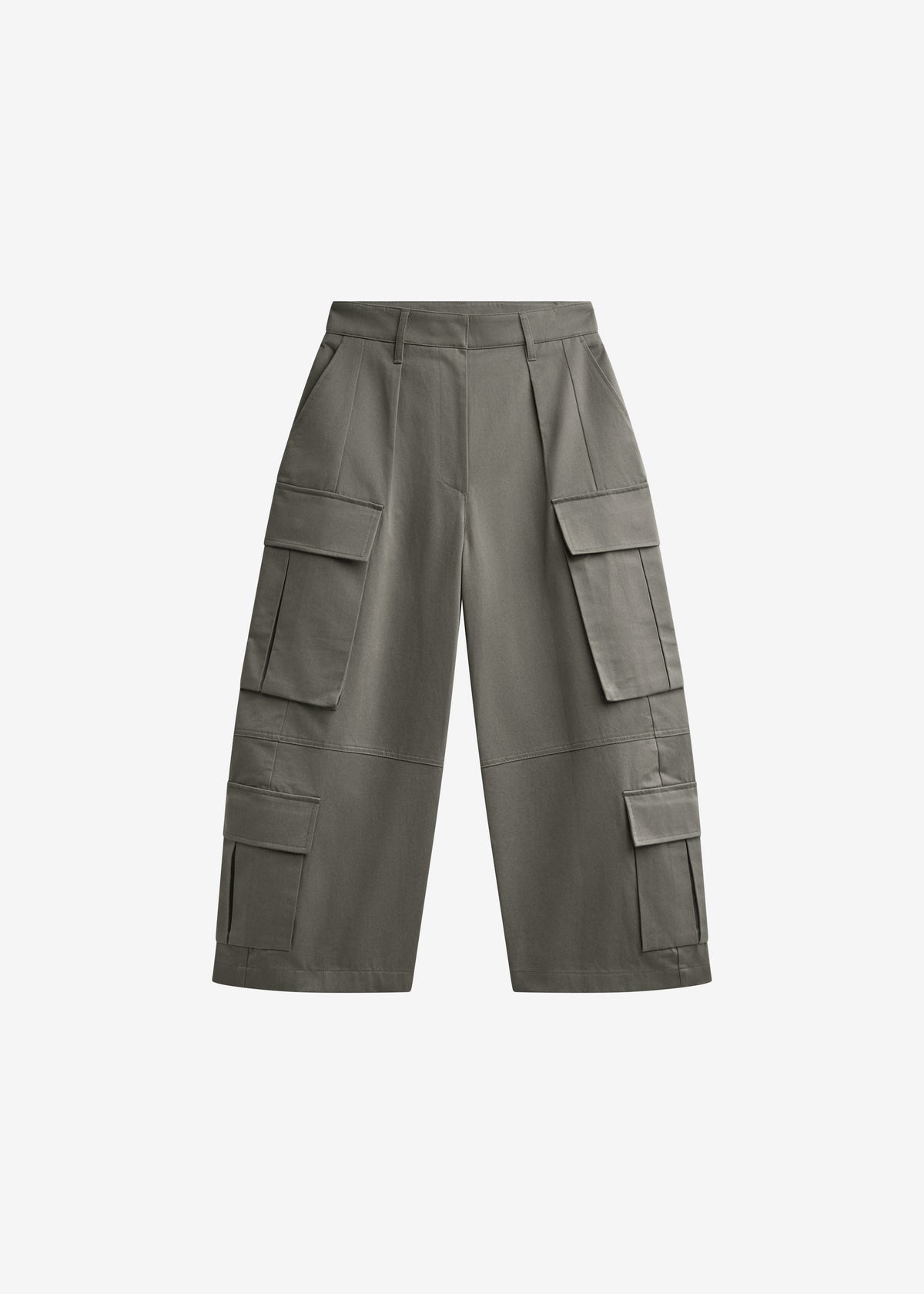 Villeron Cropped Cargo Pants - Dark Olive