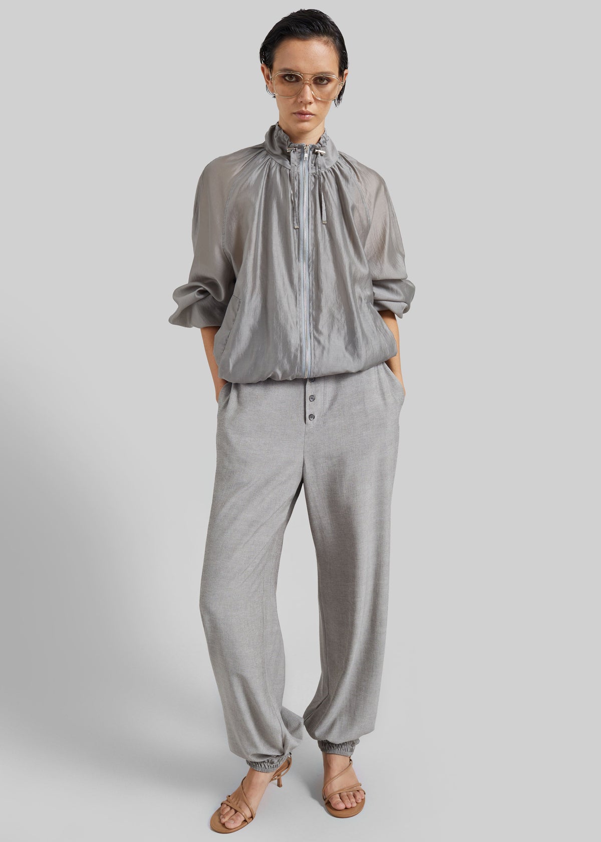 Vimont Balloon Pants - Taupe Melange - 1