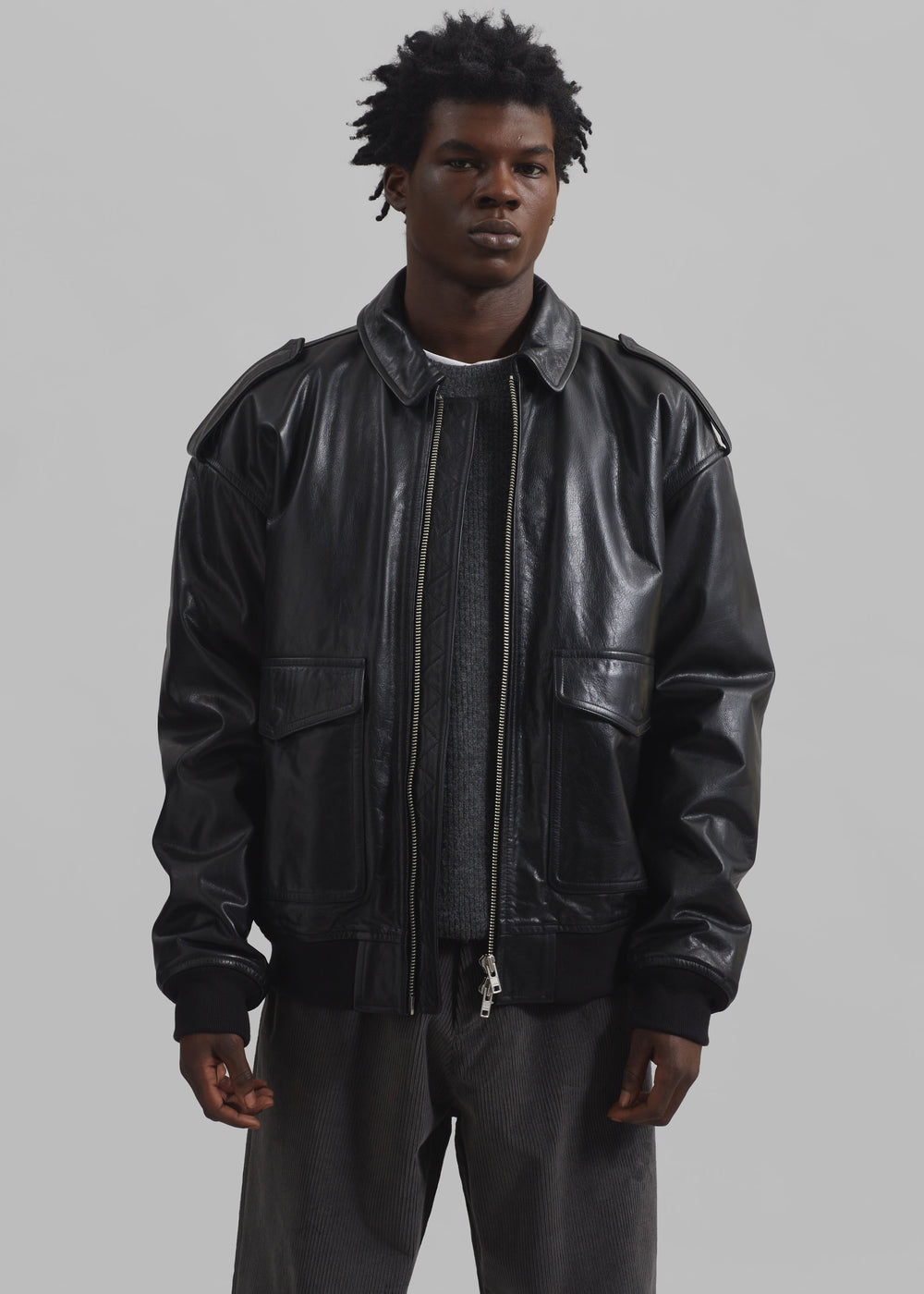Viper Leather Jacket - Black - 1
