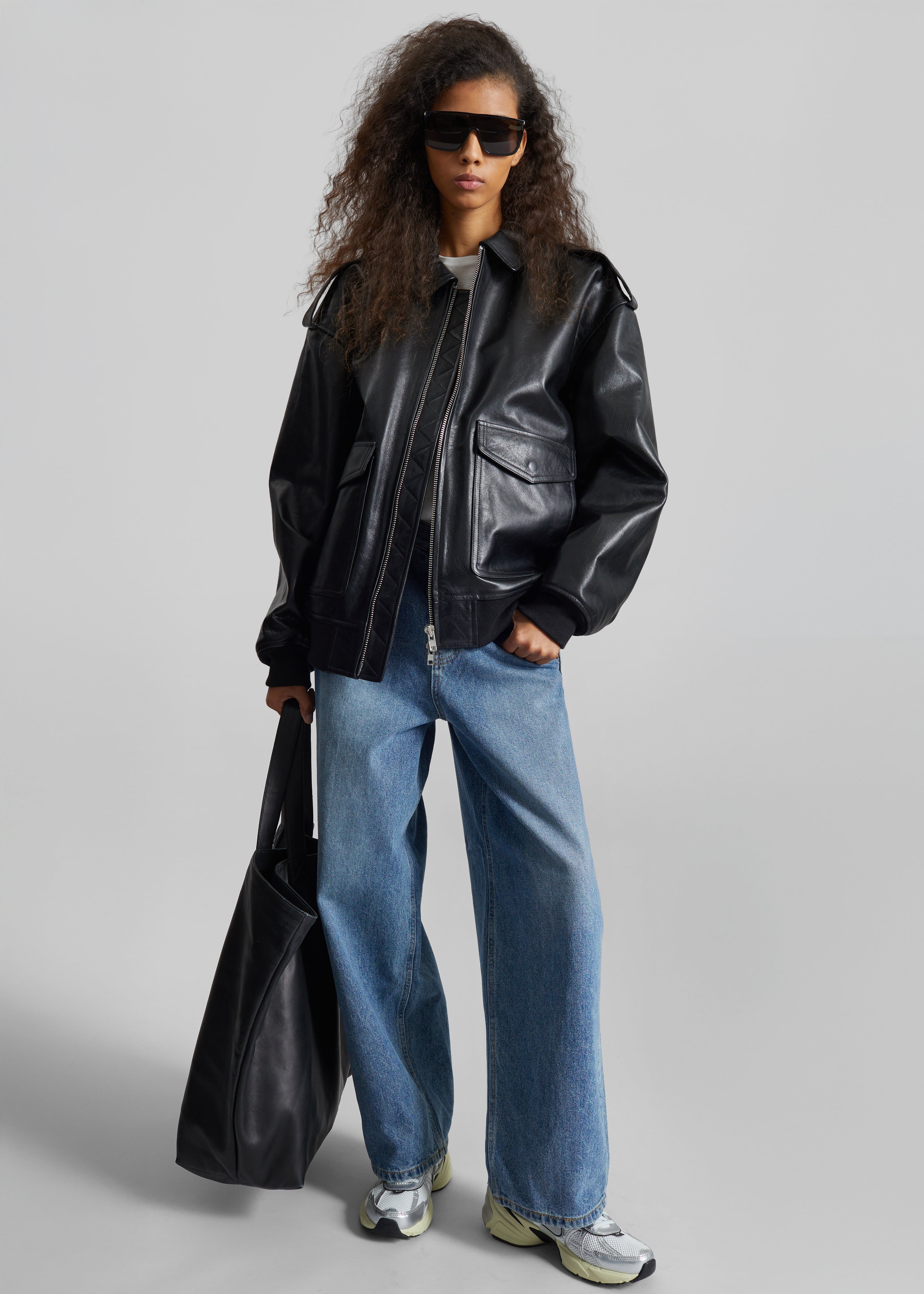 Viper Leather Jacket - Black - 5