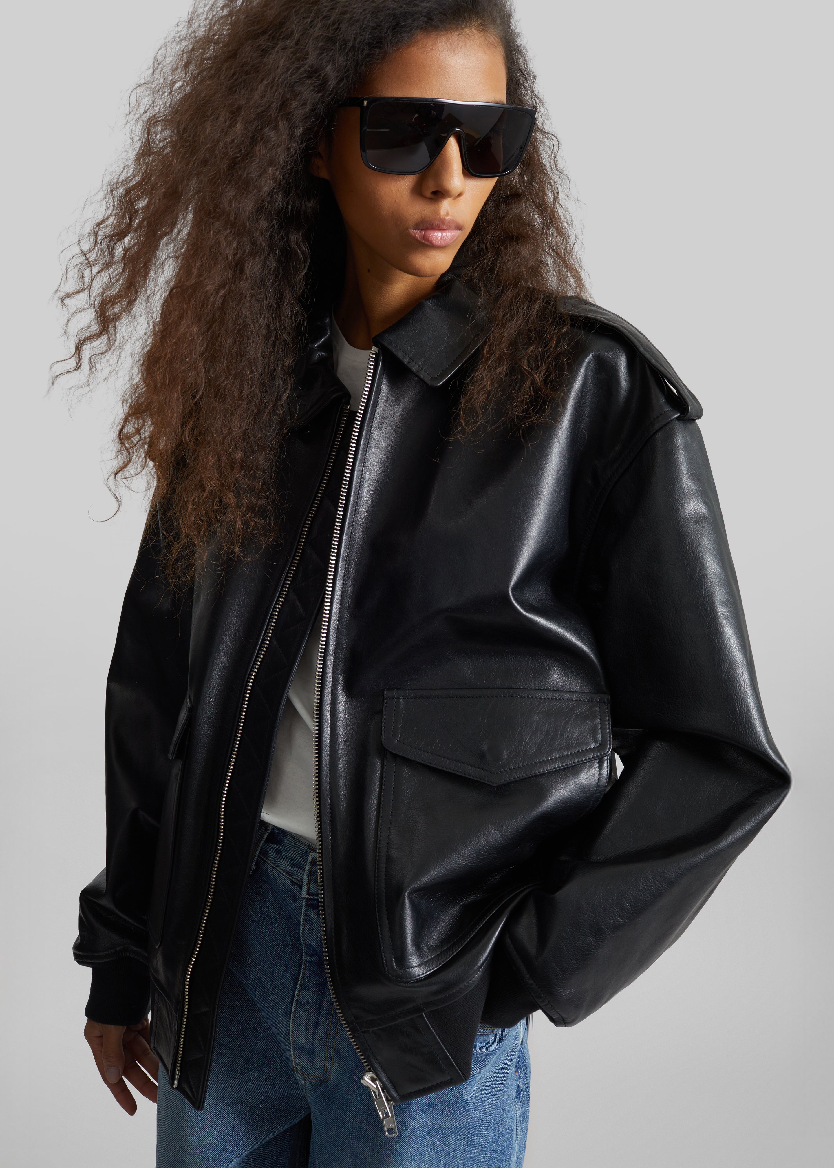 Viper Leather Jacket - Black - 1