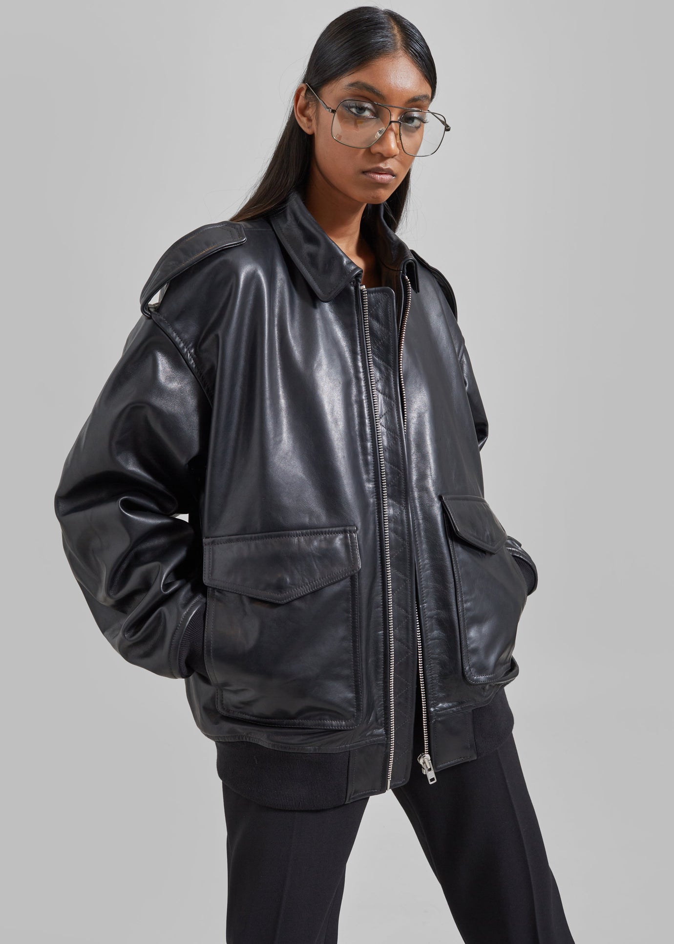 Viper Leather Jacket - Black