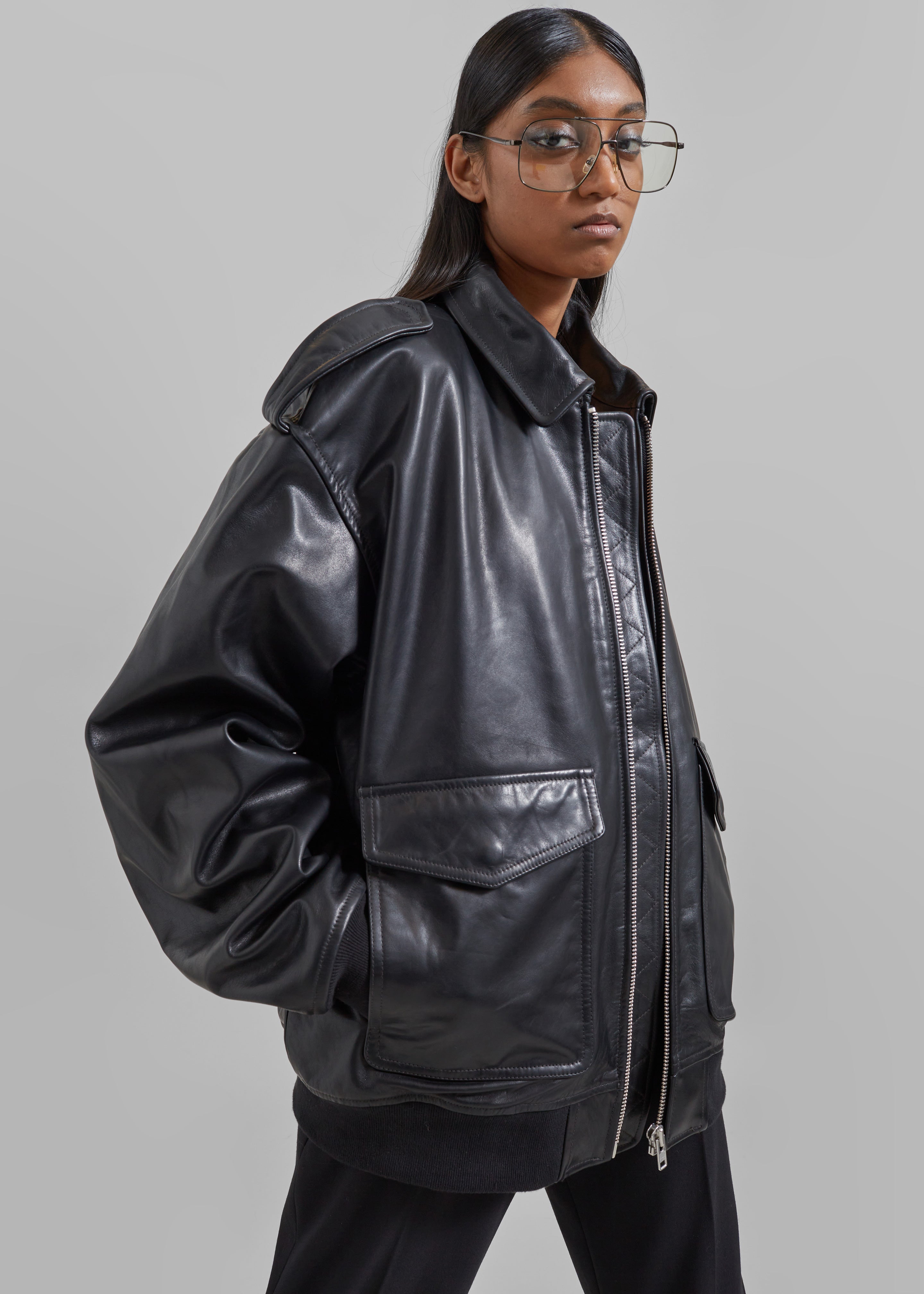 Viper Leather Jacket - Black - 7