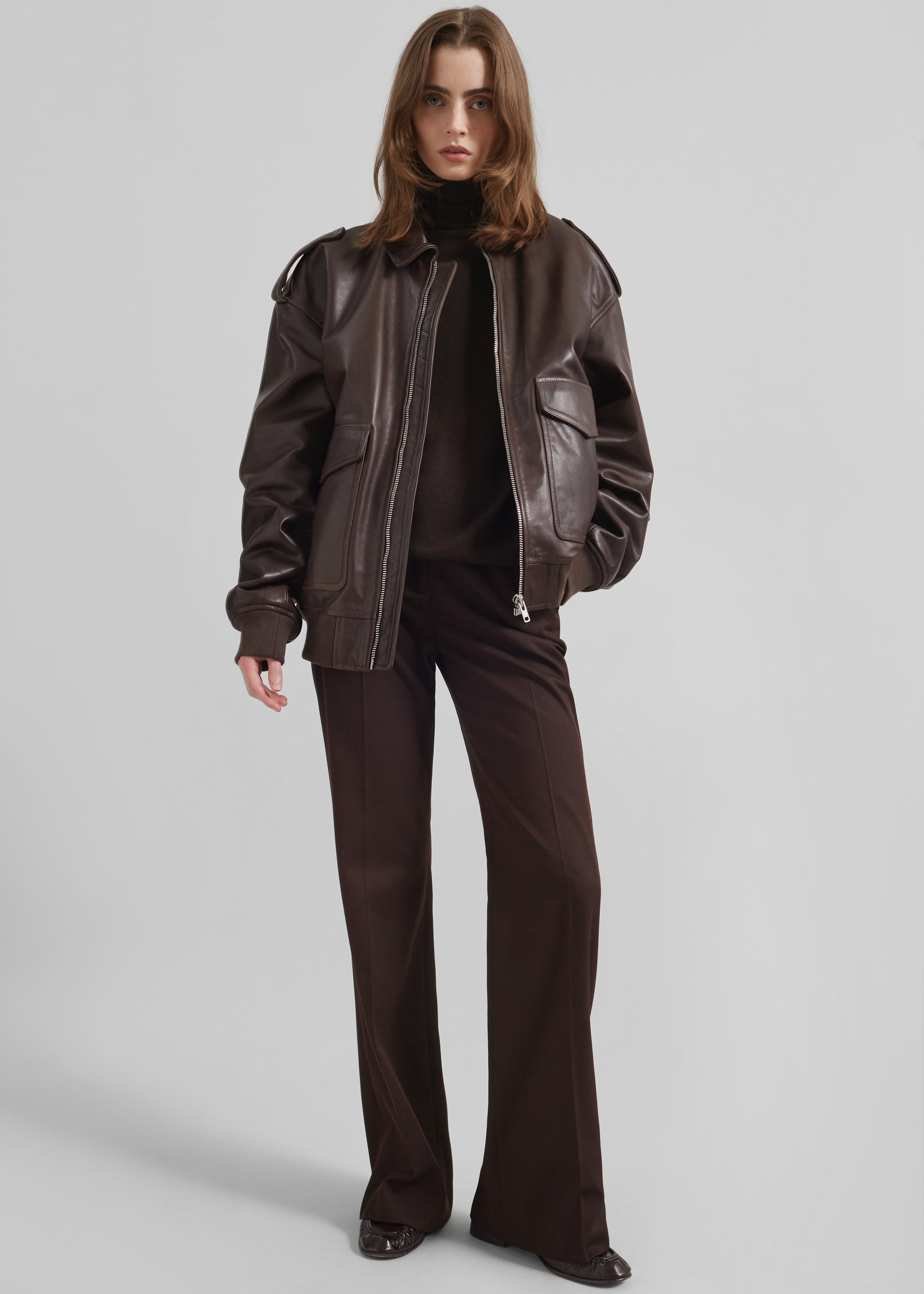 Shop the look image for Viper Leather Jacket - Brown