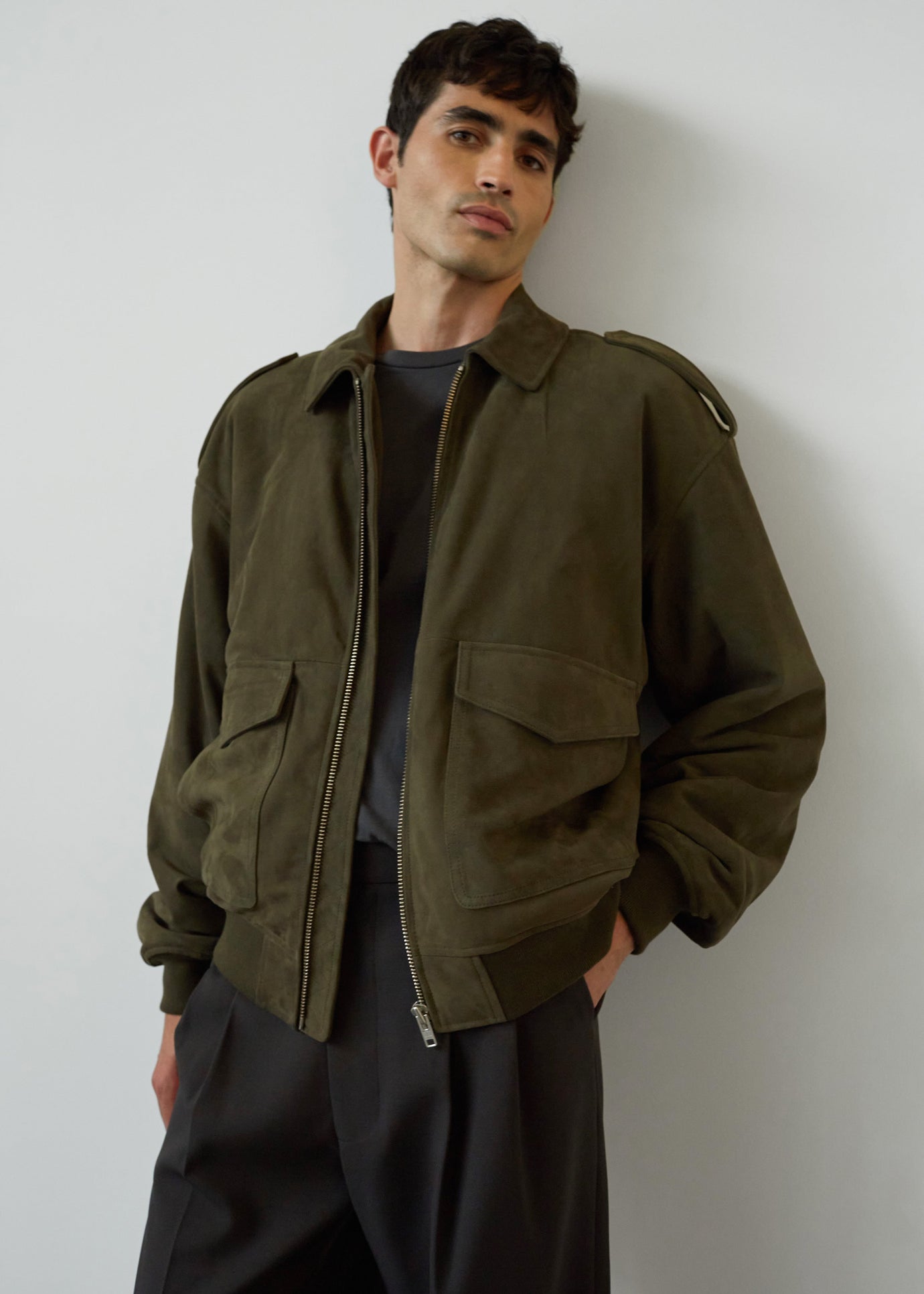 Viper Suede Jacket - Khaki