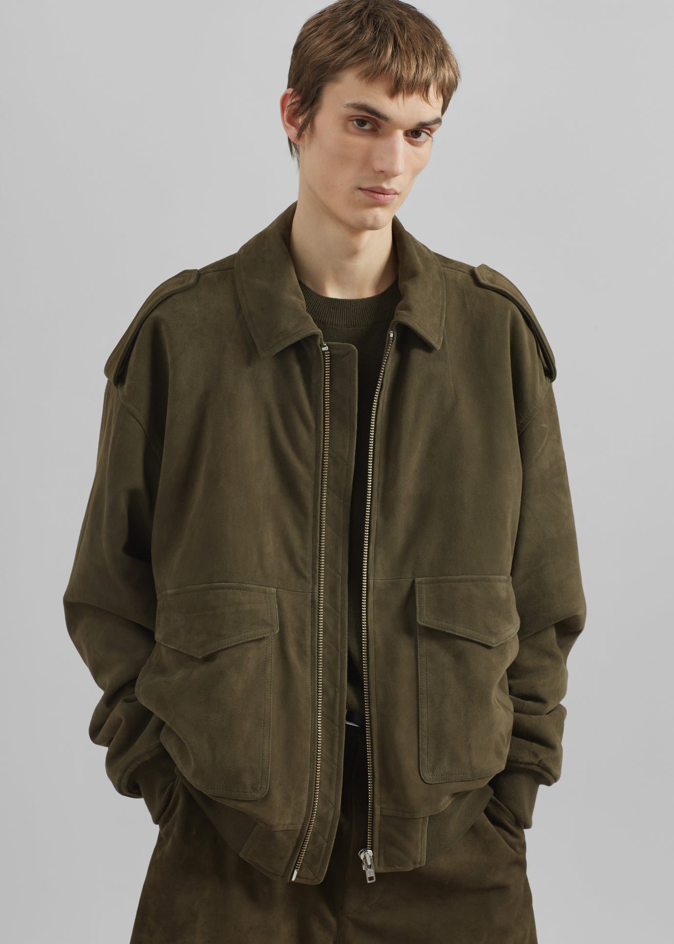 Viper Suede Jacket - Khaki