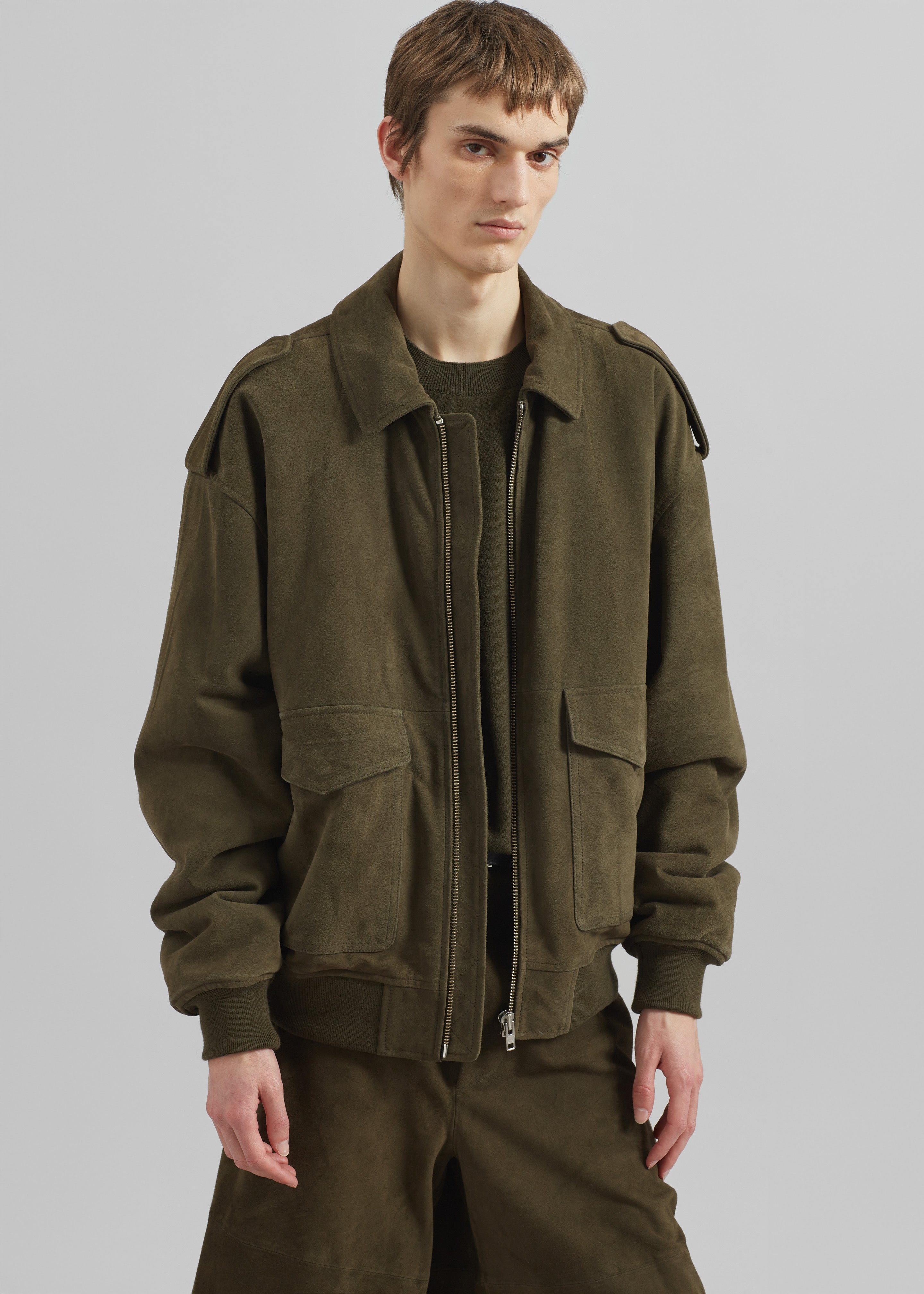 Viper Suede Jacket - Khaki - 6